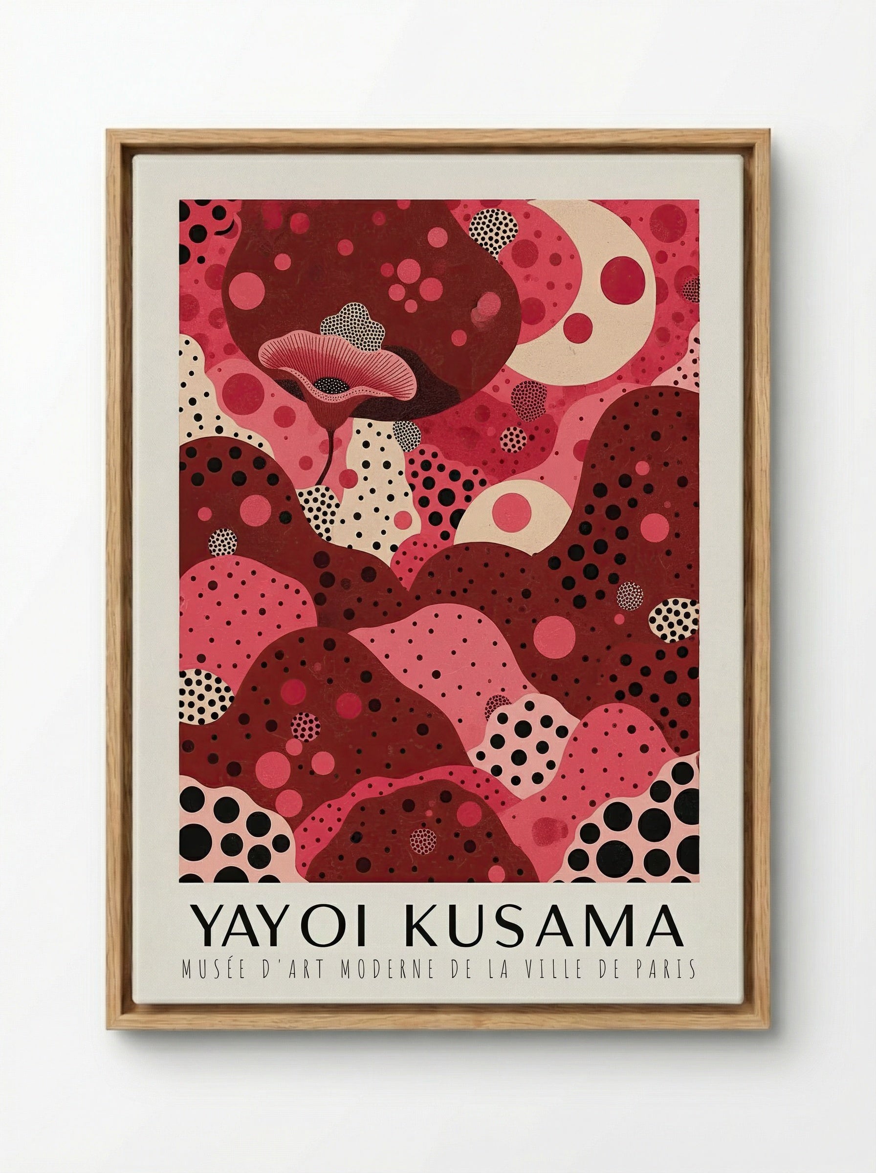 Polka Dot Dreamscape - Yayoi Kusama - Framed Canvas Wood