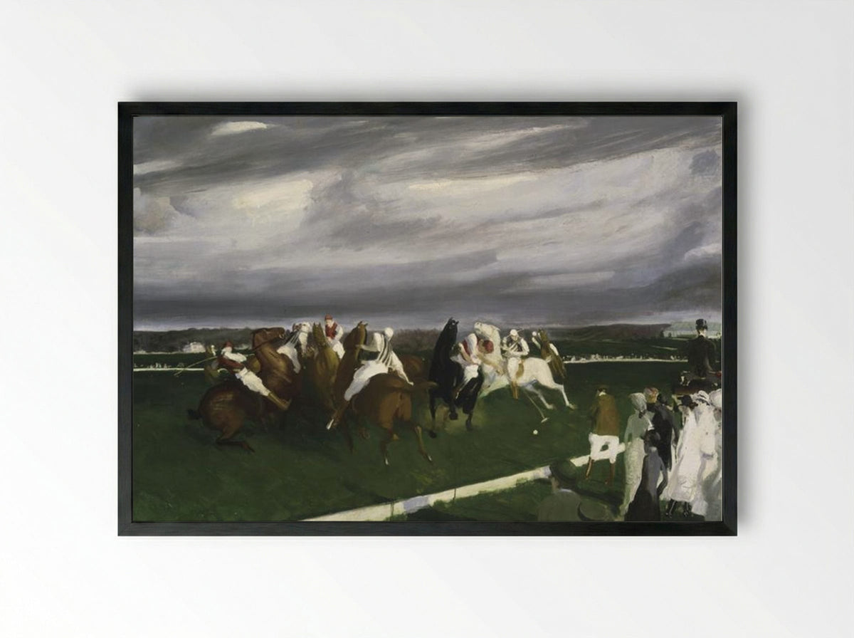 Polo at Lakewood - George Bellows - Framed Print Black