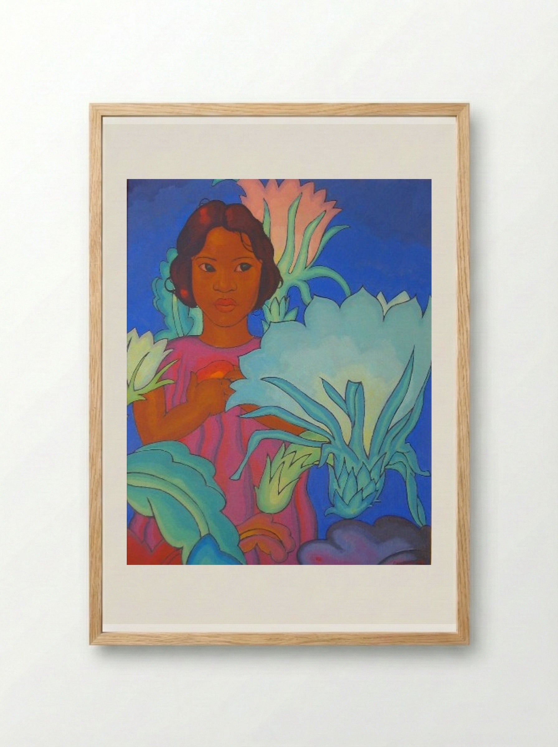 Polynesian Girl - Arman Manookian - Framed Print Wood