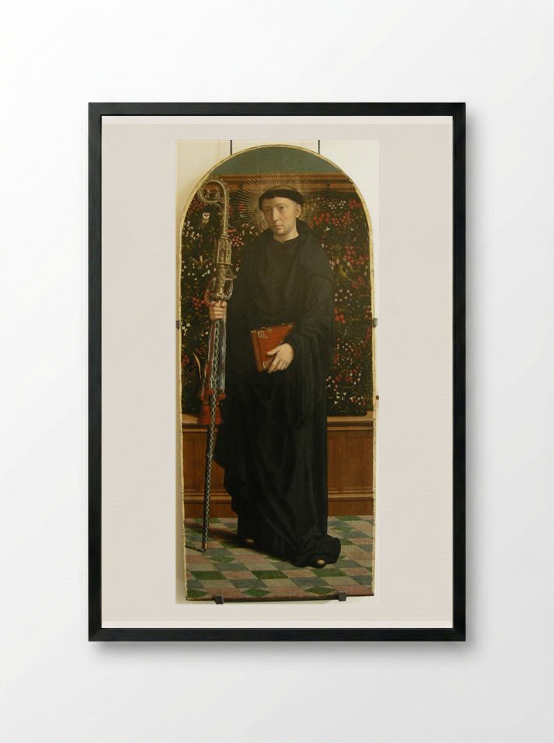 Polyptych of Cervara: St. Mauro - Gerard David - Framed Print Black