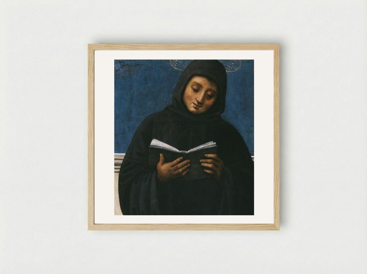 Polyptych of St. Peter (San Mauro) - Pietro Perugino - Framed Print Wood