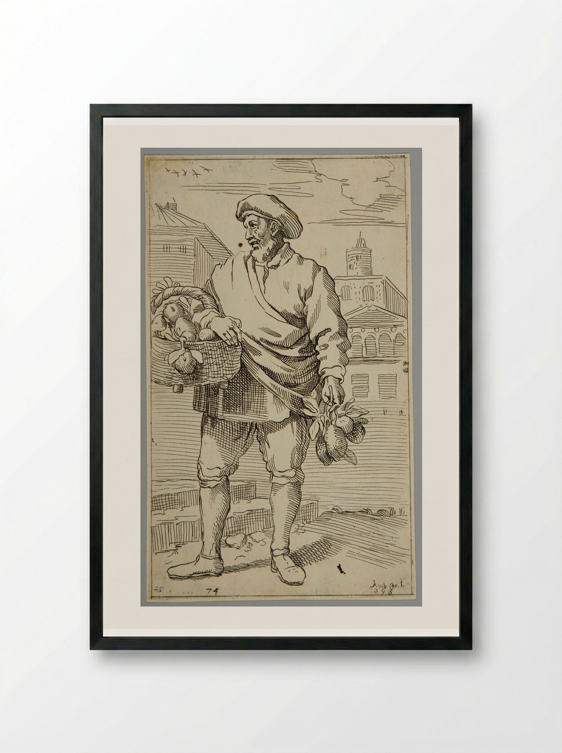 Pomegranates and Lemons - Simon Guillain - Framed Print Black