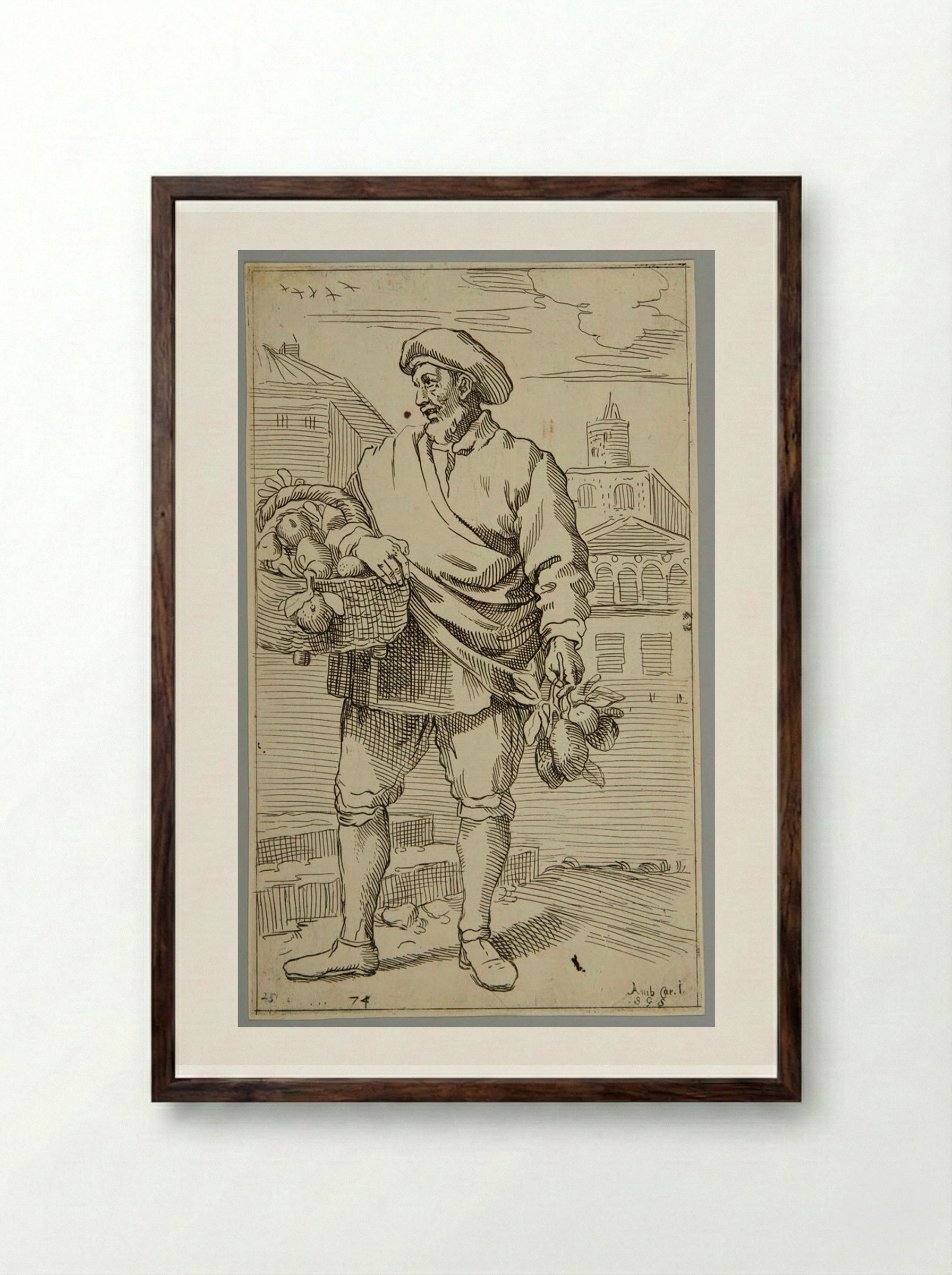 Pomegranates and Lemons - Simon Guillain - Framed Print Dark Wood
