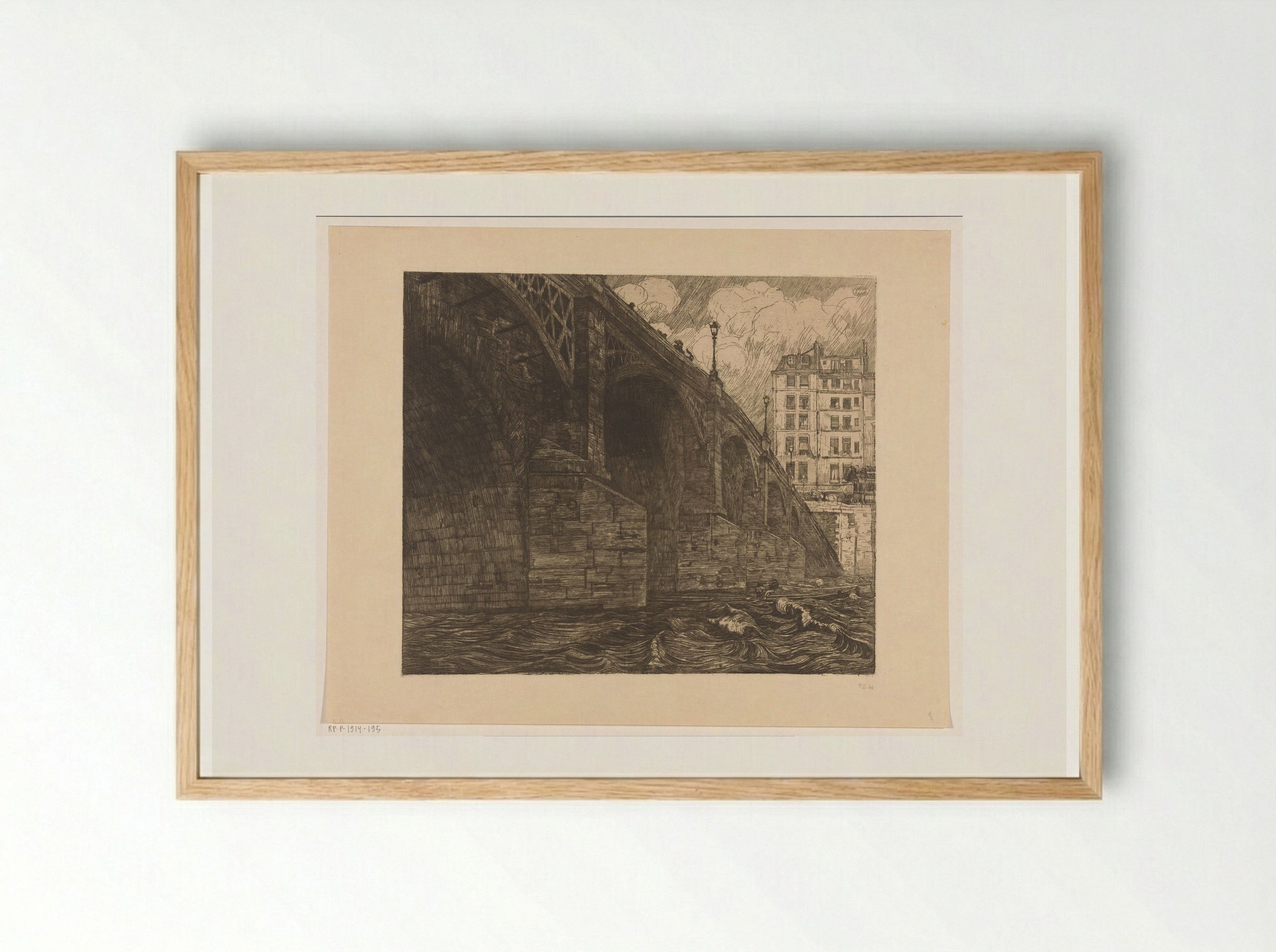 Pont de la Tournelle in Parijs - Pieter Dupont - Framed Print Wood