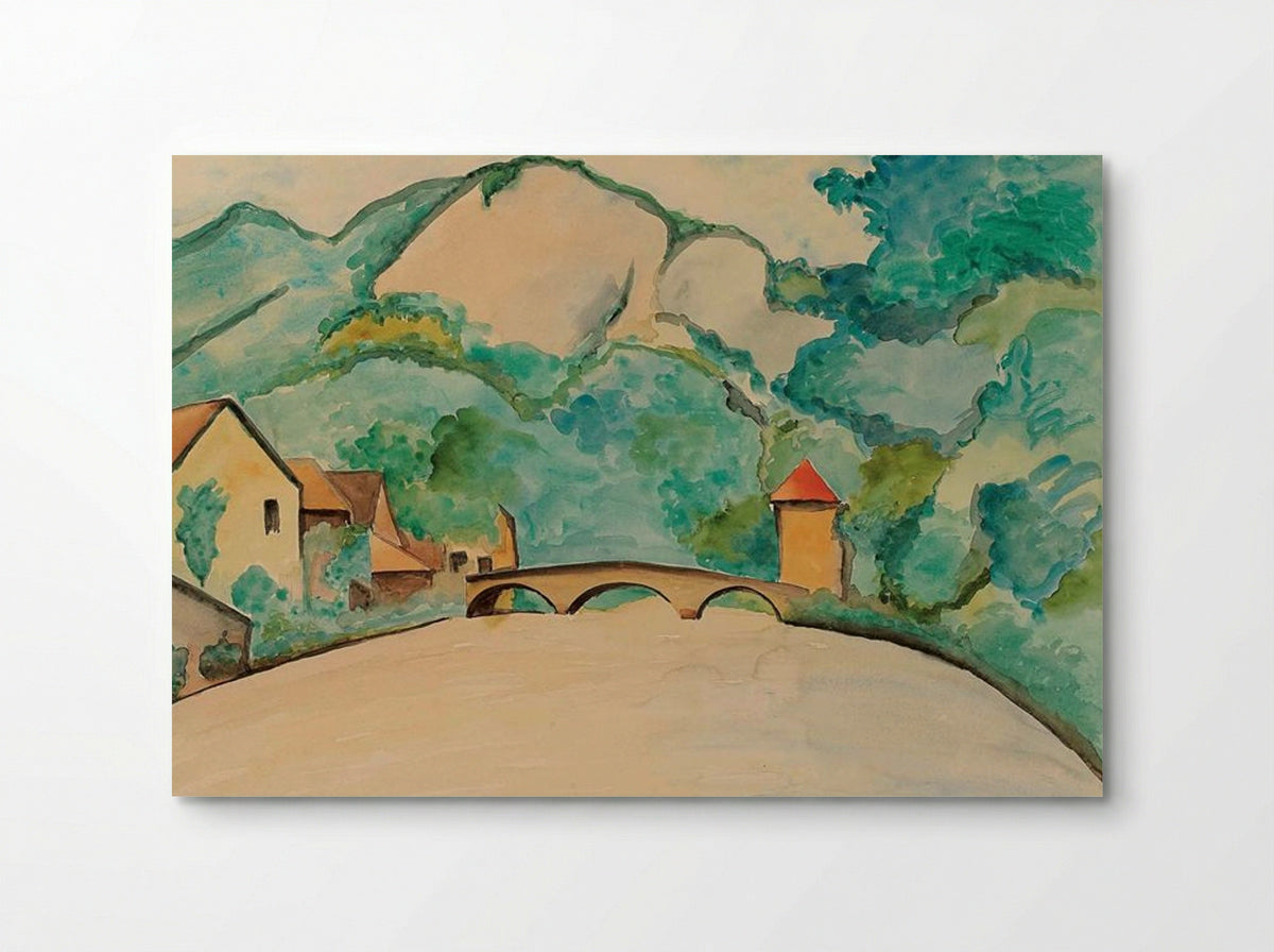 Pont sur la Loue à Moutier - Auguste Herbin - Poster