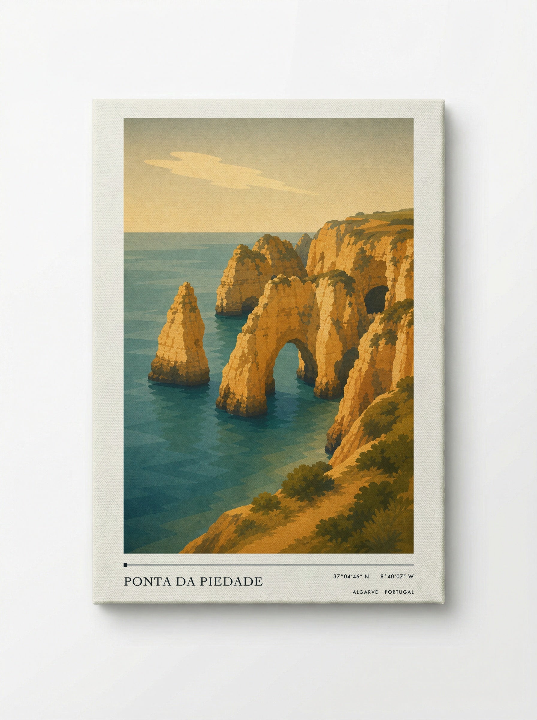 Ponta da Piedade Travel Poster Artwork - Canvas