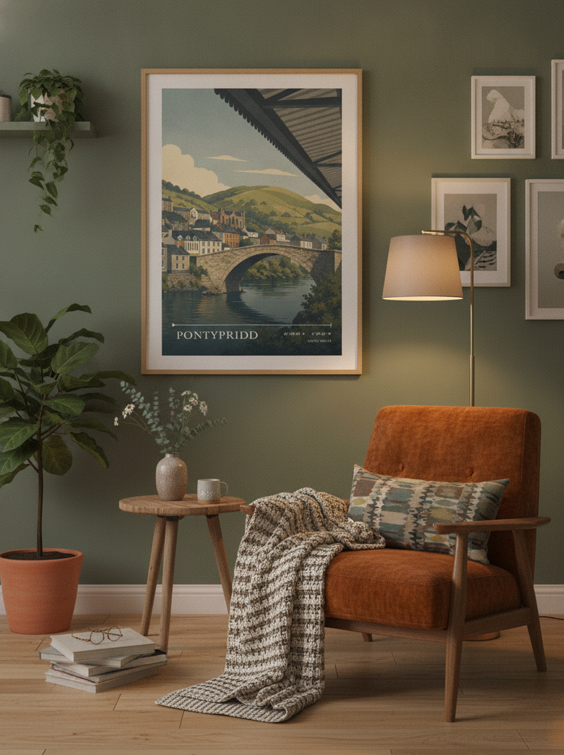 Pontypridd South Wales Wales Travel Poster - Lifestyle