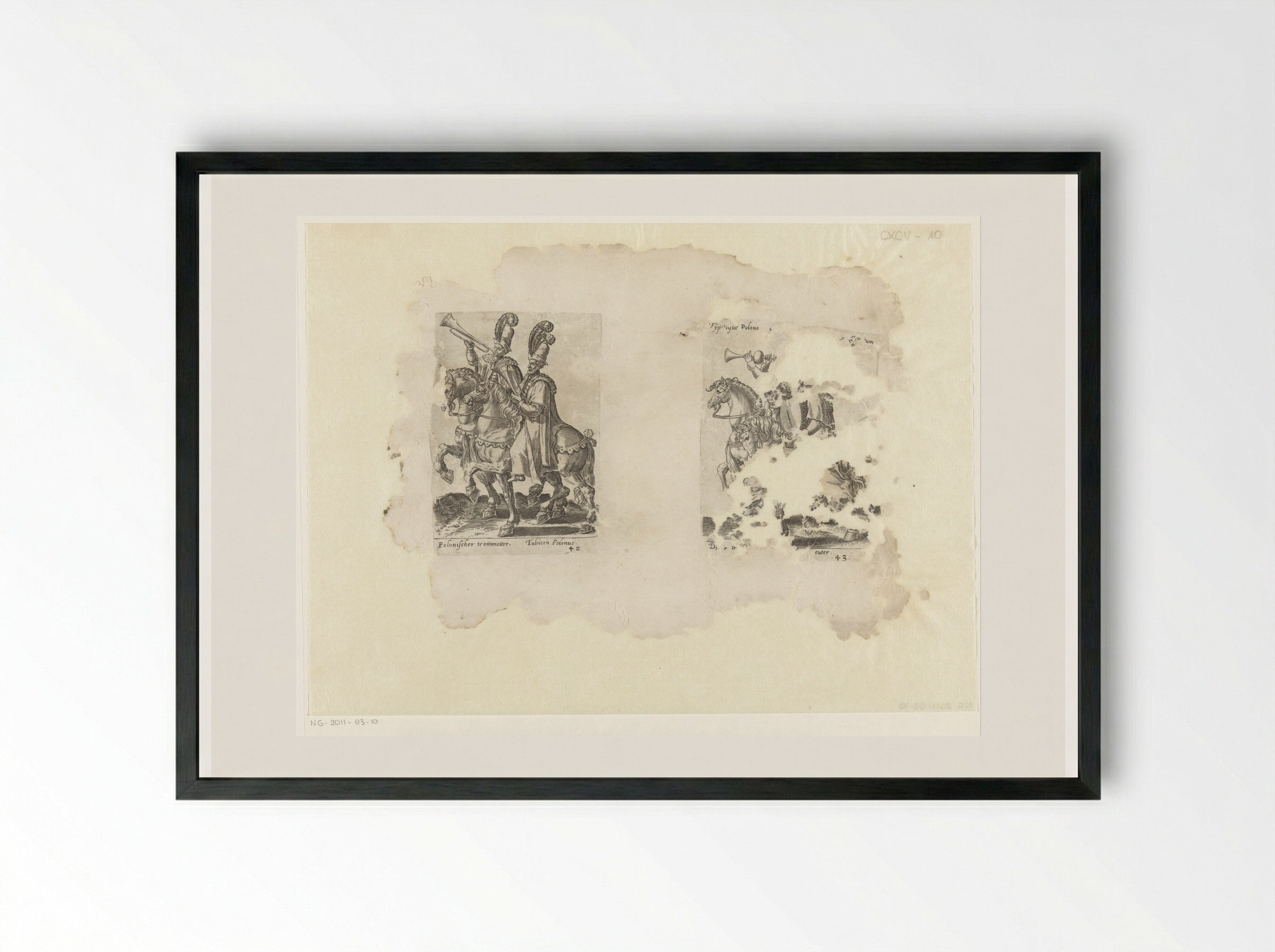 Poolse herauten en muzikanten - Abraham de Bruyn - Framed Print Black