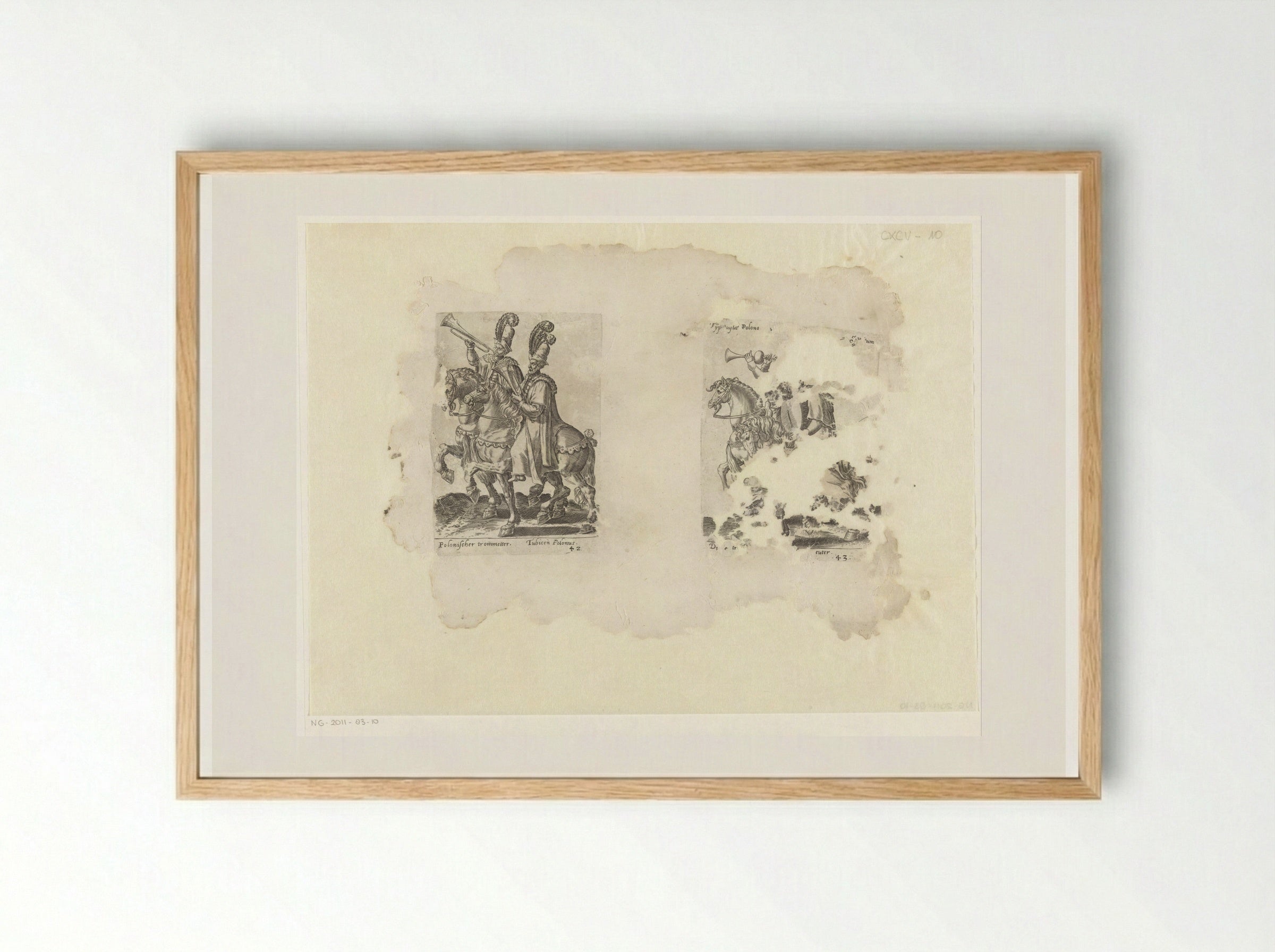 Poolse herauten en muzikanten - Abraham de Bruyn - Framed Print Wood