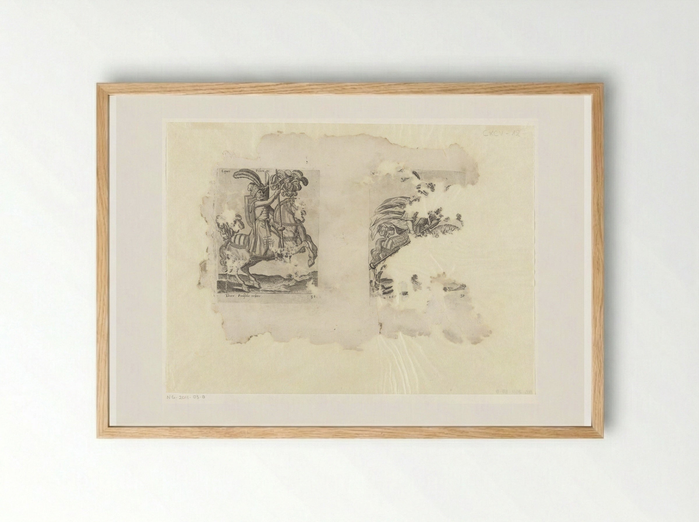 Poolse ruiter en Hongaarse edelman - Abraham de Bruyn - Framed Print Wood