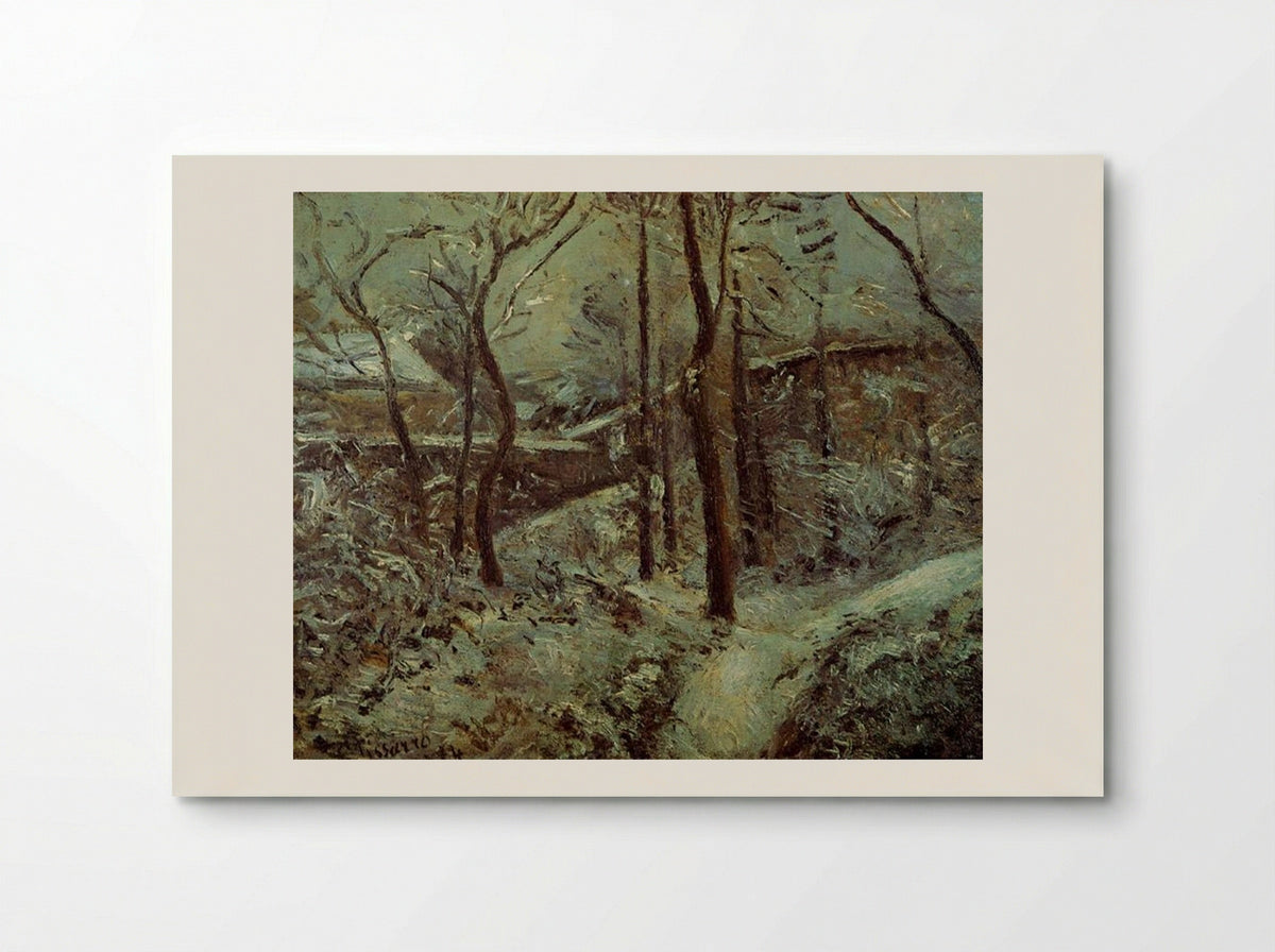 Poor Footpath, Pontoise, Snow Effect - Camille Pissarro - Poster