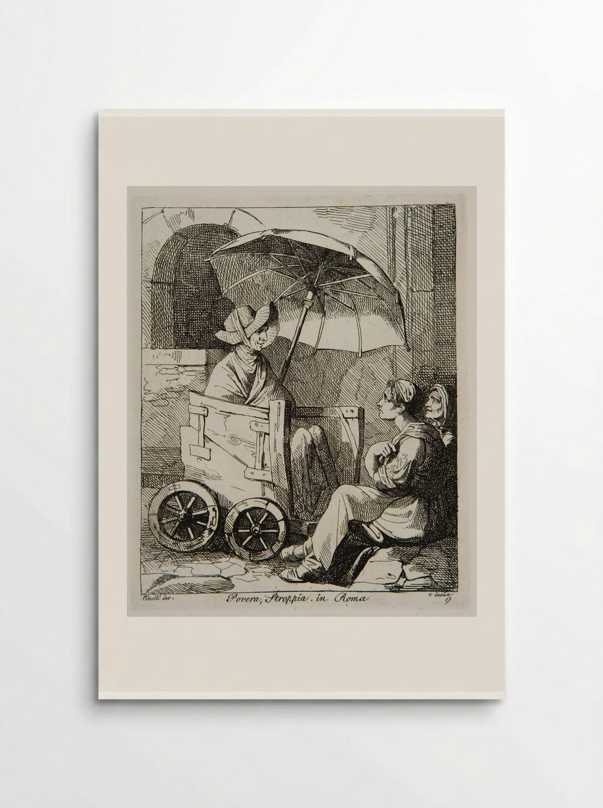 Poor and Crippled in Rome - Bartolomeo Pinelli - Poster