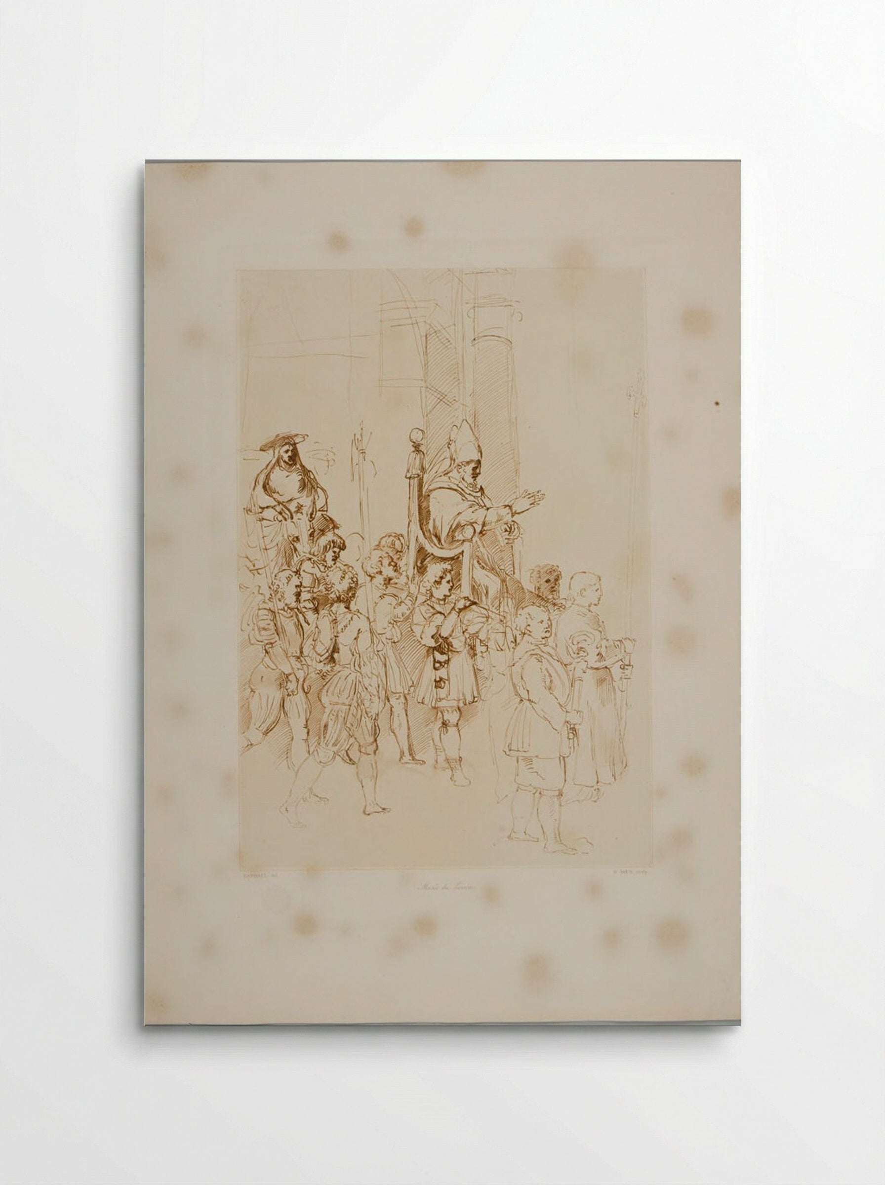 Pope Blessing (After Raphael) - Claude Marie François Dien - Poster