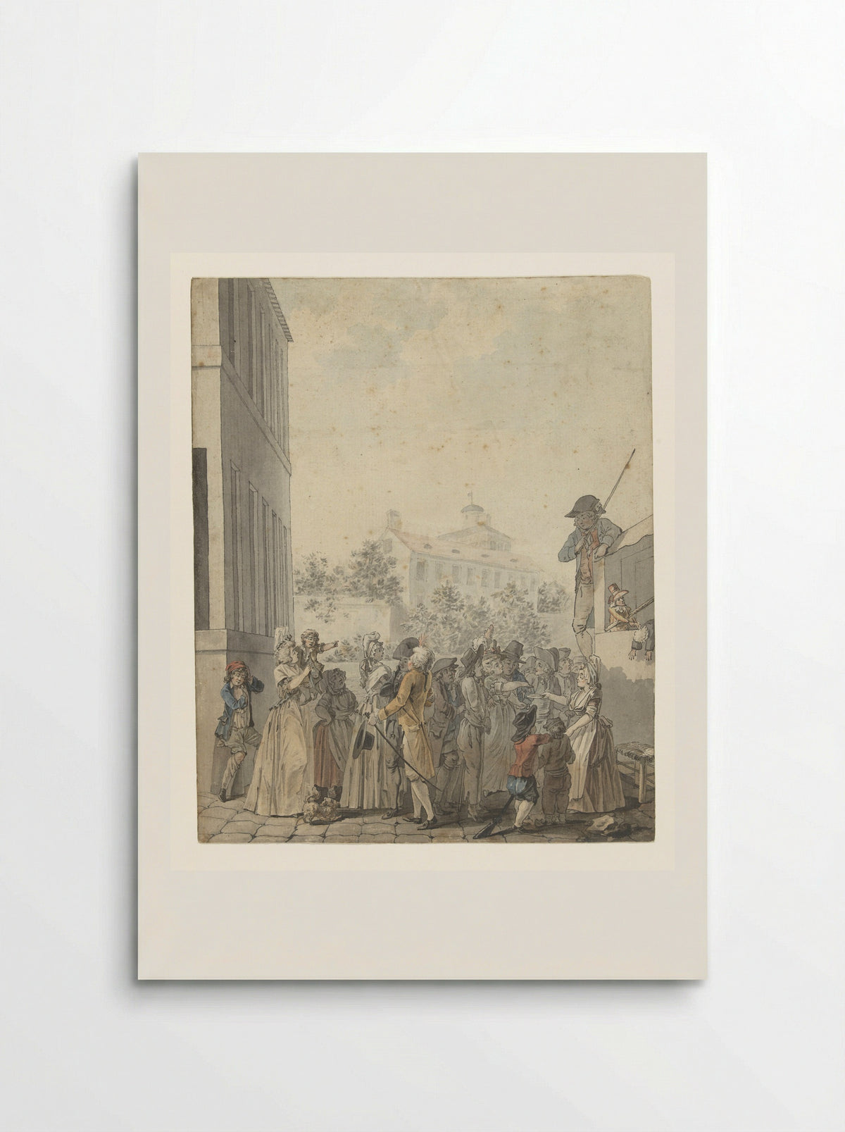 Poppenkast op een plein - Nicolas Antoine Taunay - Poster