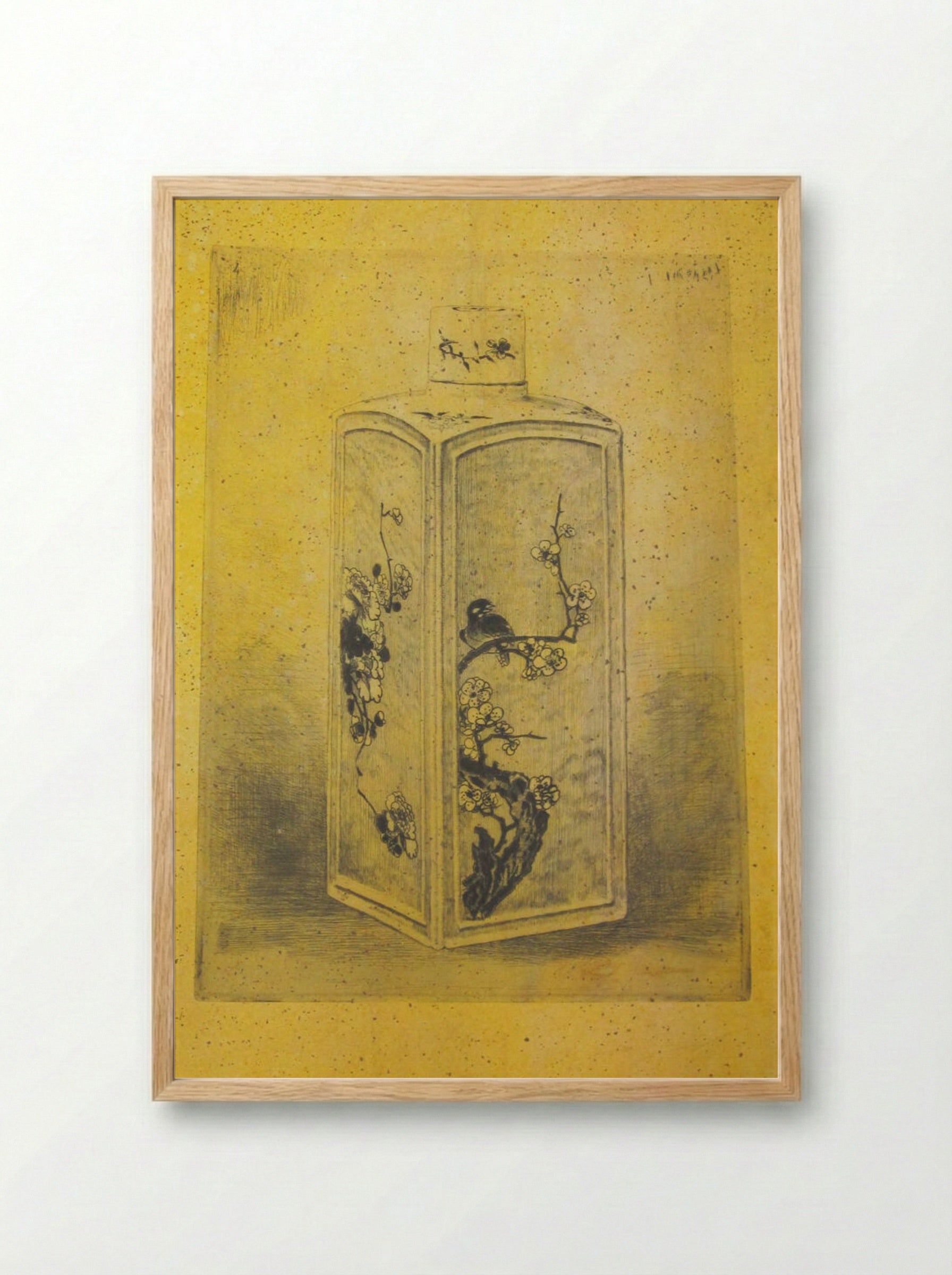 Porcelain Tea Container - Félix Hilaire Buhot - Framed Print Wood