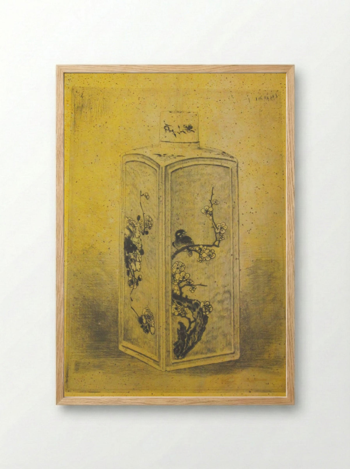 Porcelain Tea Container - Félix Hilaire Buhot - Framed Print Wood
