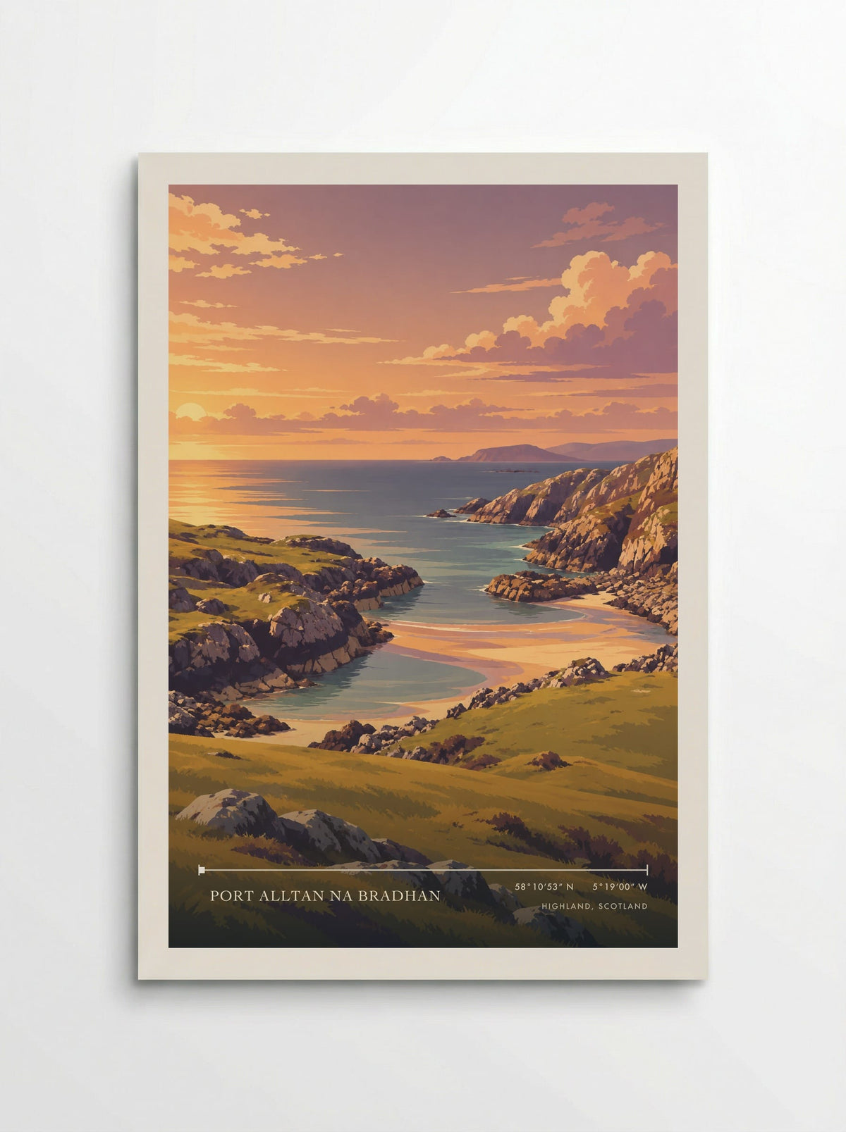 Port Alltan na Bradhan, Highland, Scotland | Travel Poster - Poster