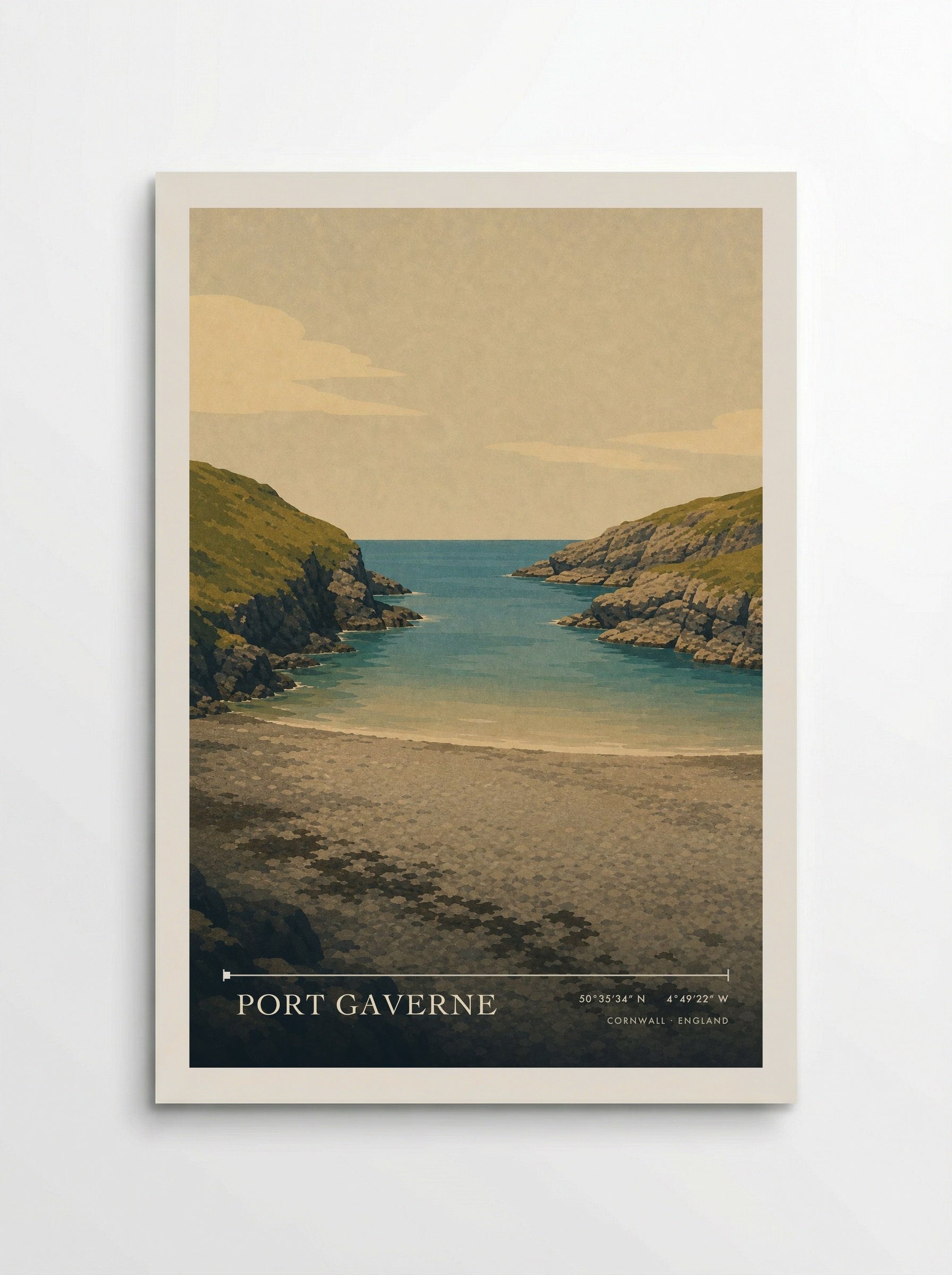 Port Gaverne Cornwall England Travel Poster - Poster