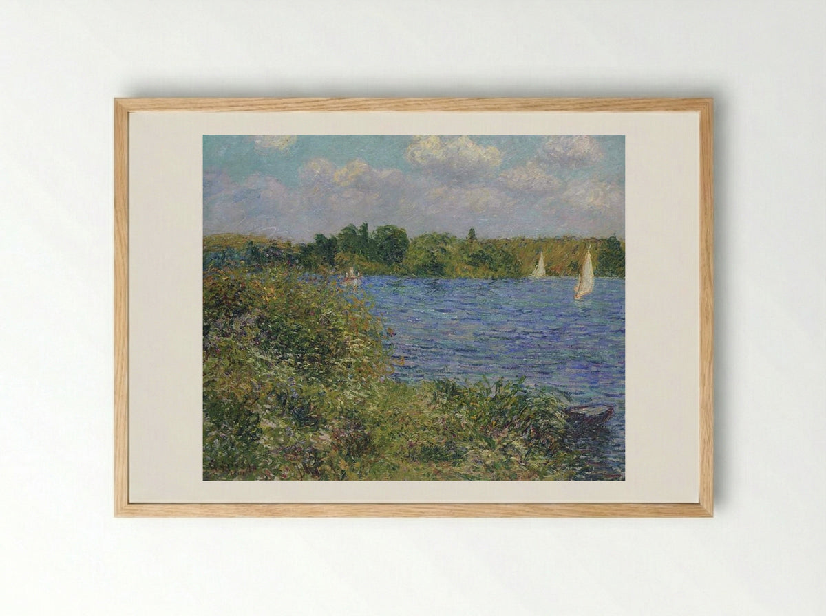 Port Joie at the Seine - Gustave Loiseau - Framed Print Wood