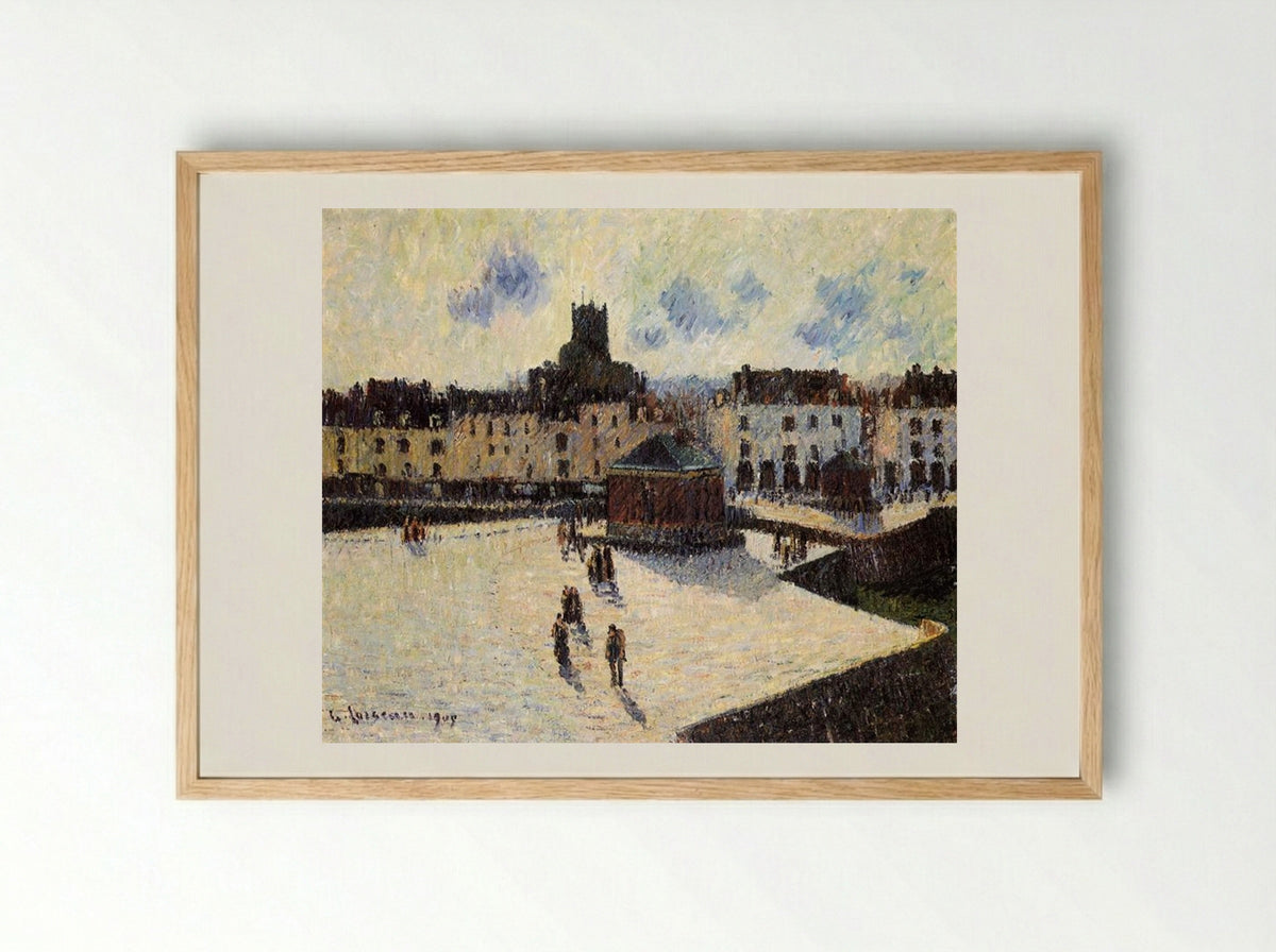 Port at Dieppe - Gustave Loiseau - Framed Print Wood