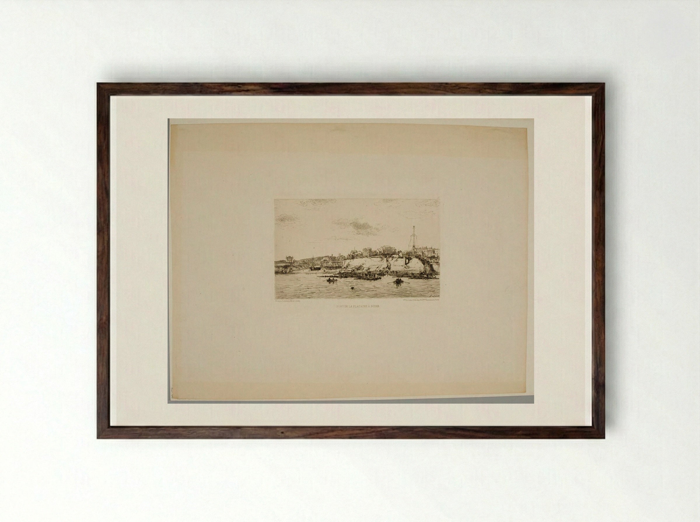 Port de la Plataine à Royan - Maxime Lalanne - Framed Print Dark Wood