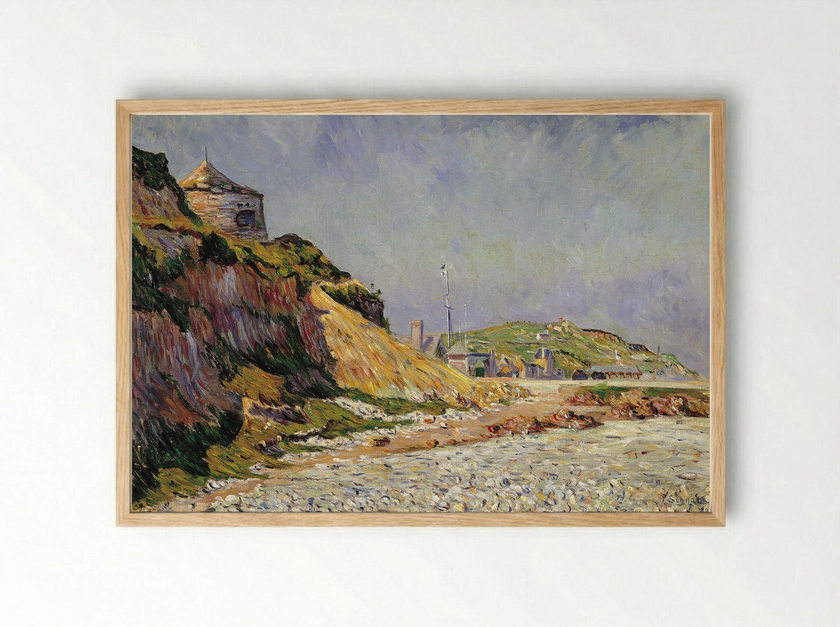 Port-en-Bessin, the Beach - Paul Signac - Framed Print Wood