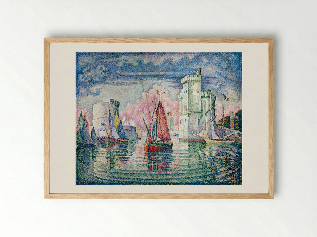 Port of La Rochelle - Paul Signac - Framed Print Wood