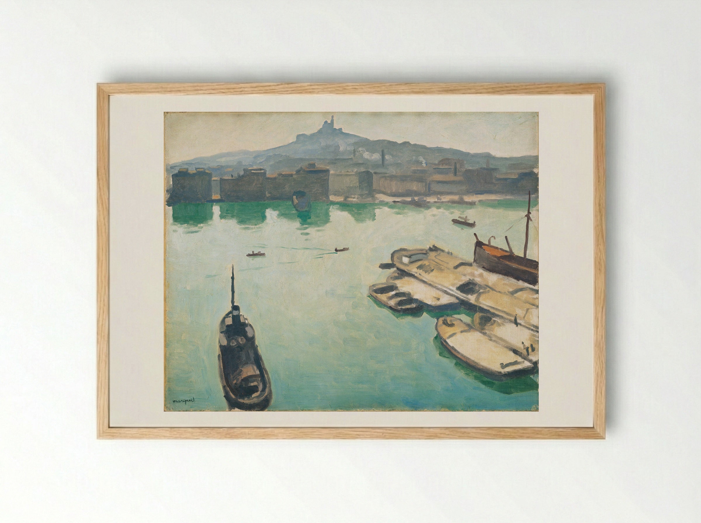 Port of Marseilles - Albert Marquet - Framed Print Wood