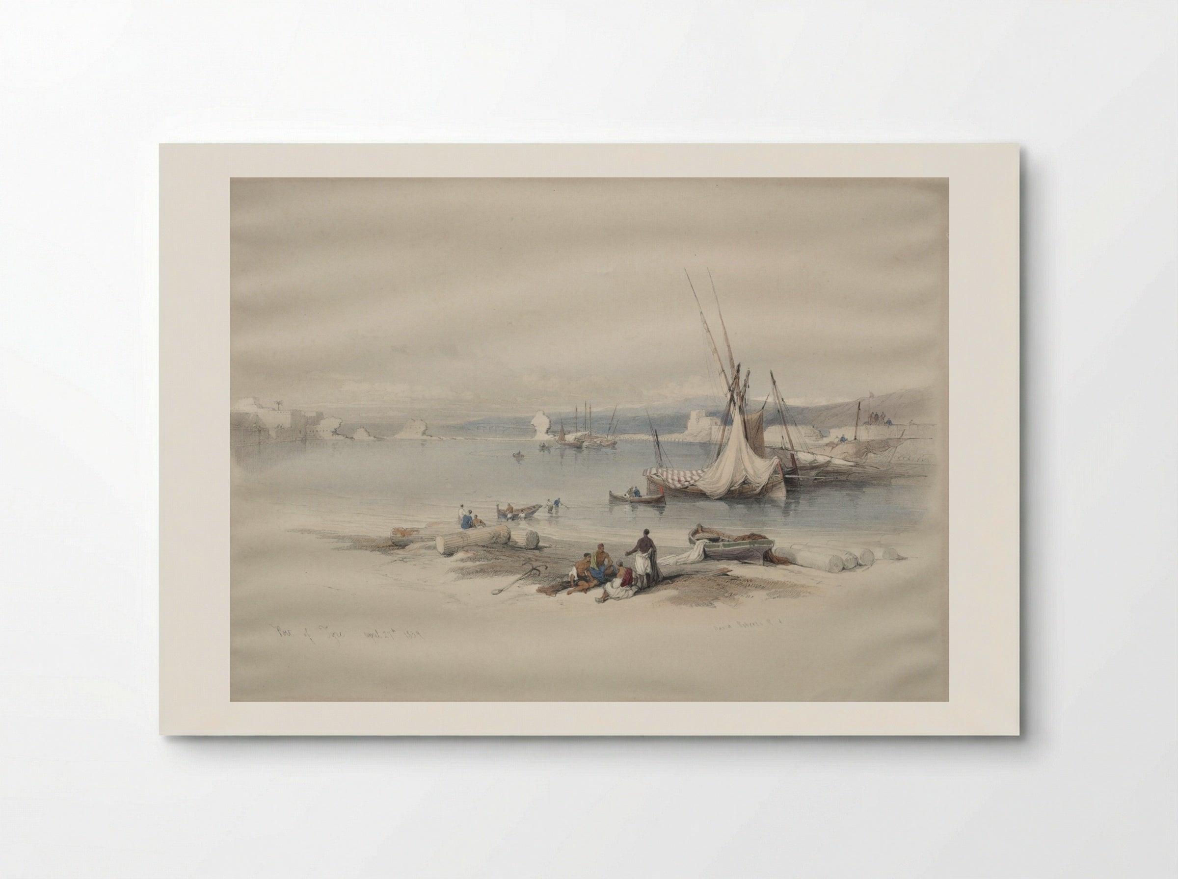 Port of Tyre - David Roberts - Poster