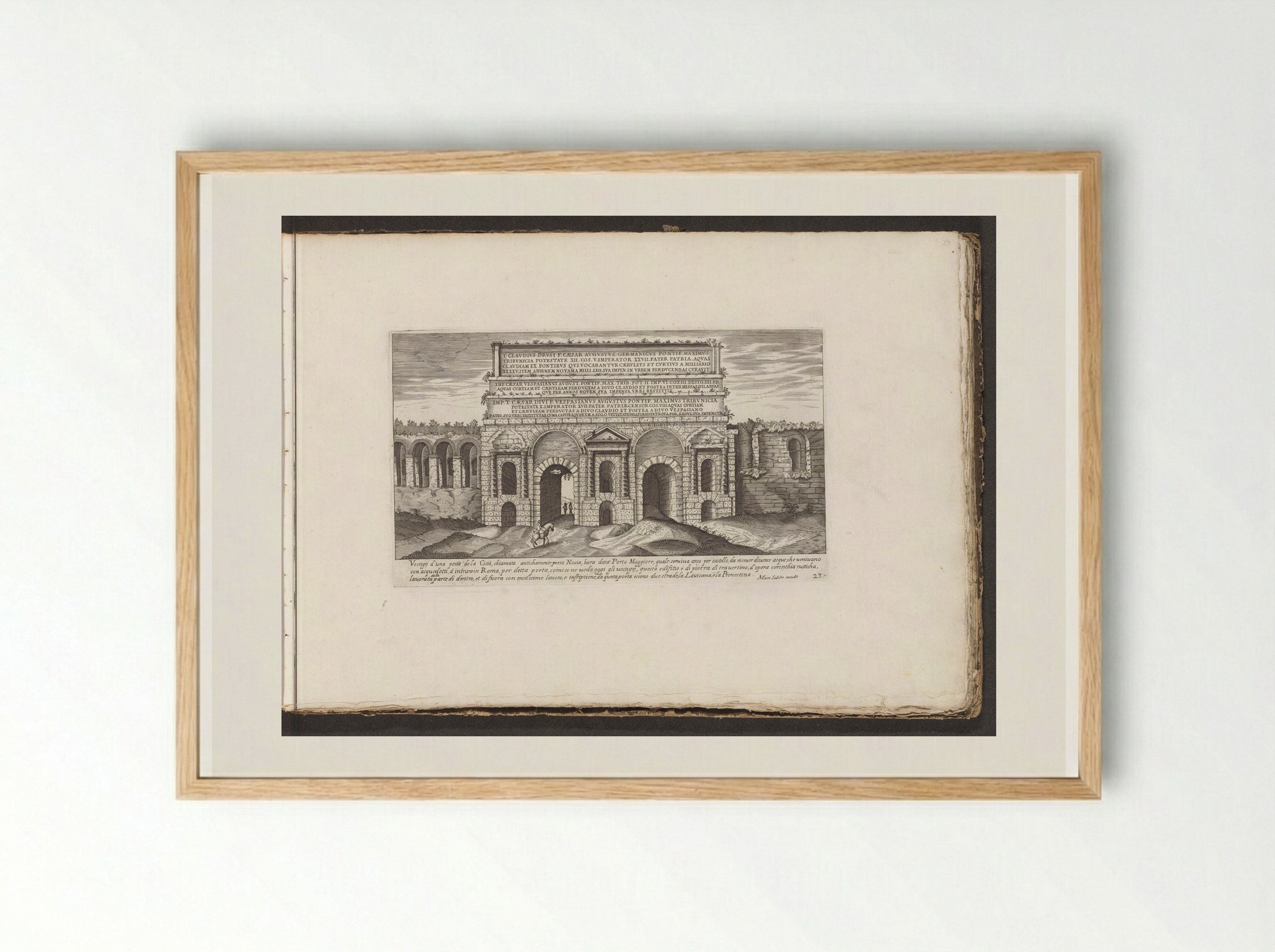 Porta Maggiore - Giovanni Giacomo de' Rossi - Framed Print Wood