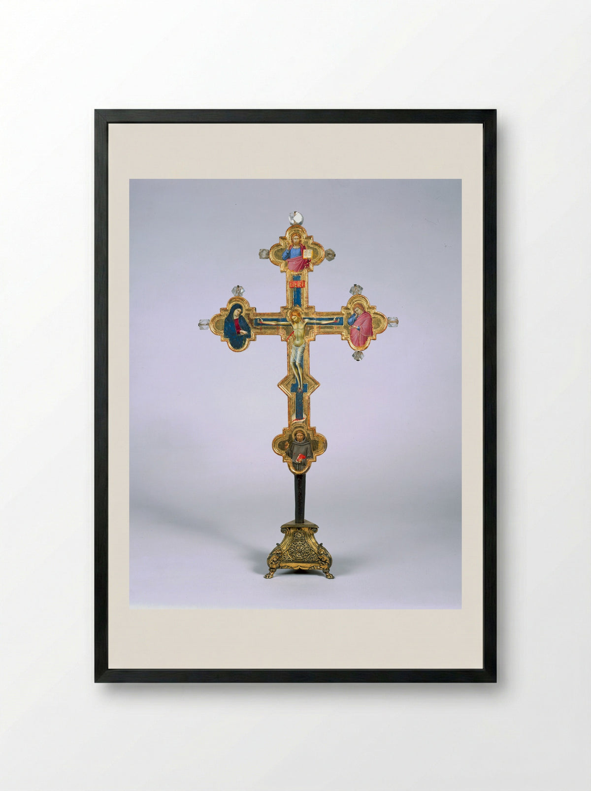 Portable Cross (Obverse) - Luca di Tommè - Framed Print Black
