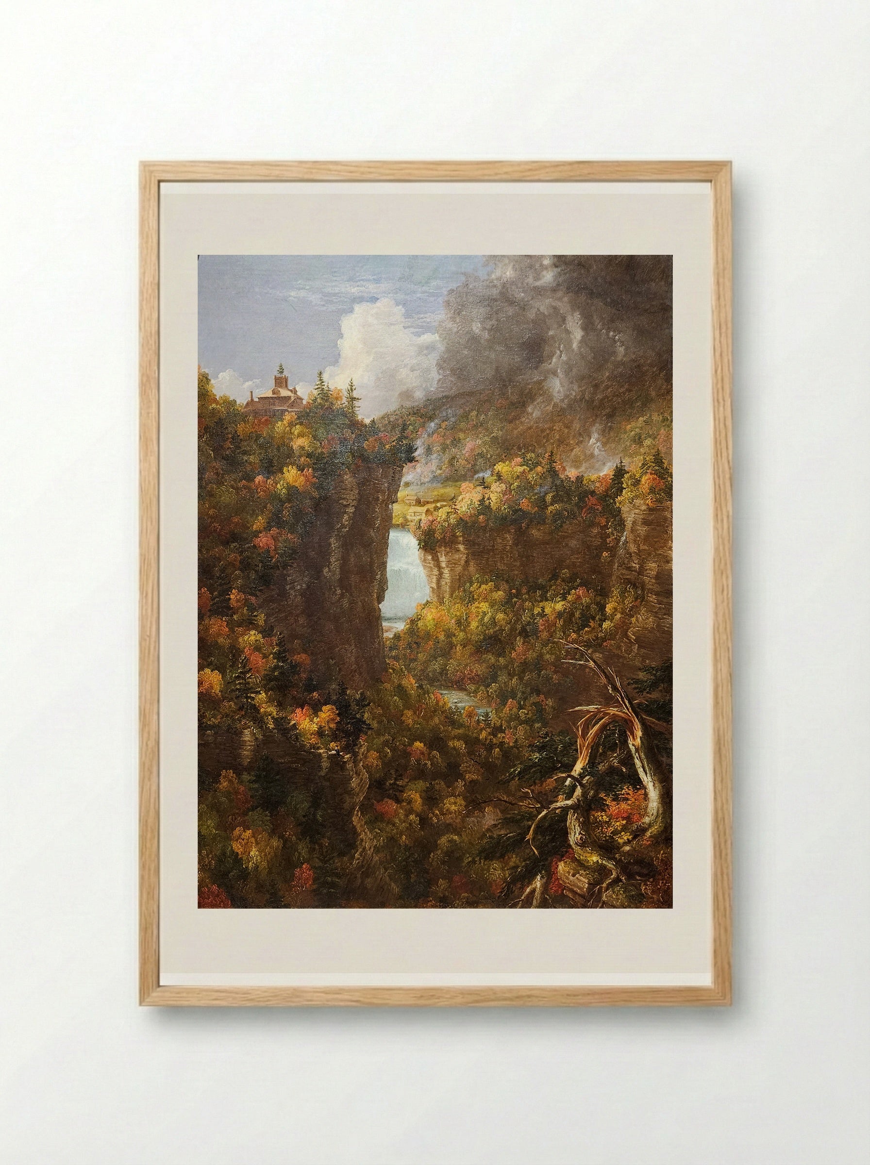Portage Falls on the Genesee - Thomas Cole - Framed Print Wood