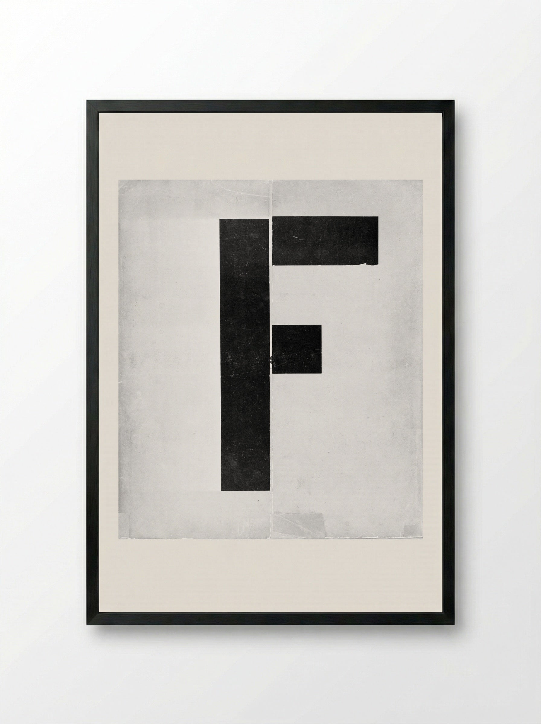 Portfolio Cover, from the portfolio Figurines. The Three-Dimensional Design of the Electro-Mechanical Spectacle: Victory Over the Sun - El Lissitzky - Framed Print Black