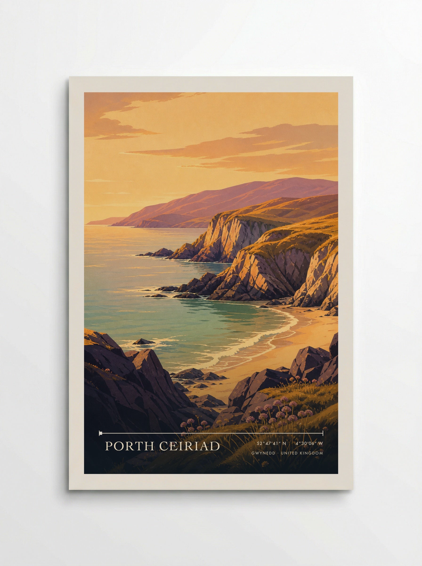 Porth Ceiriad Gwynedd United Kingdom Travel Poster - Poster