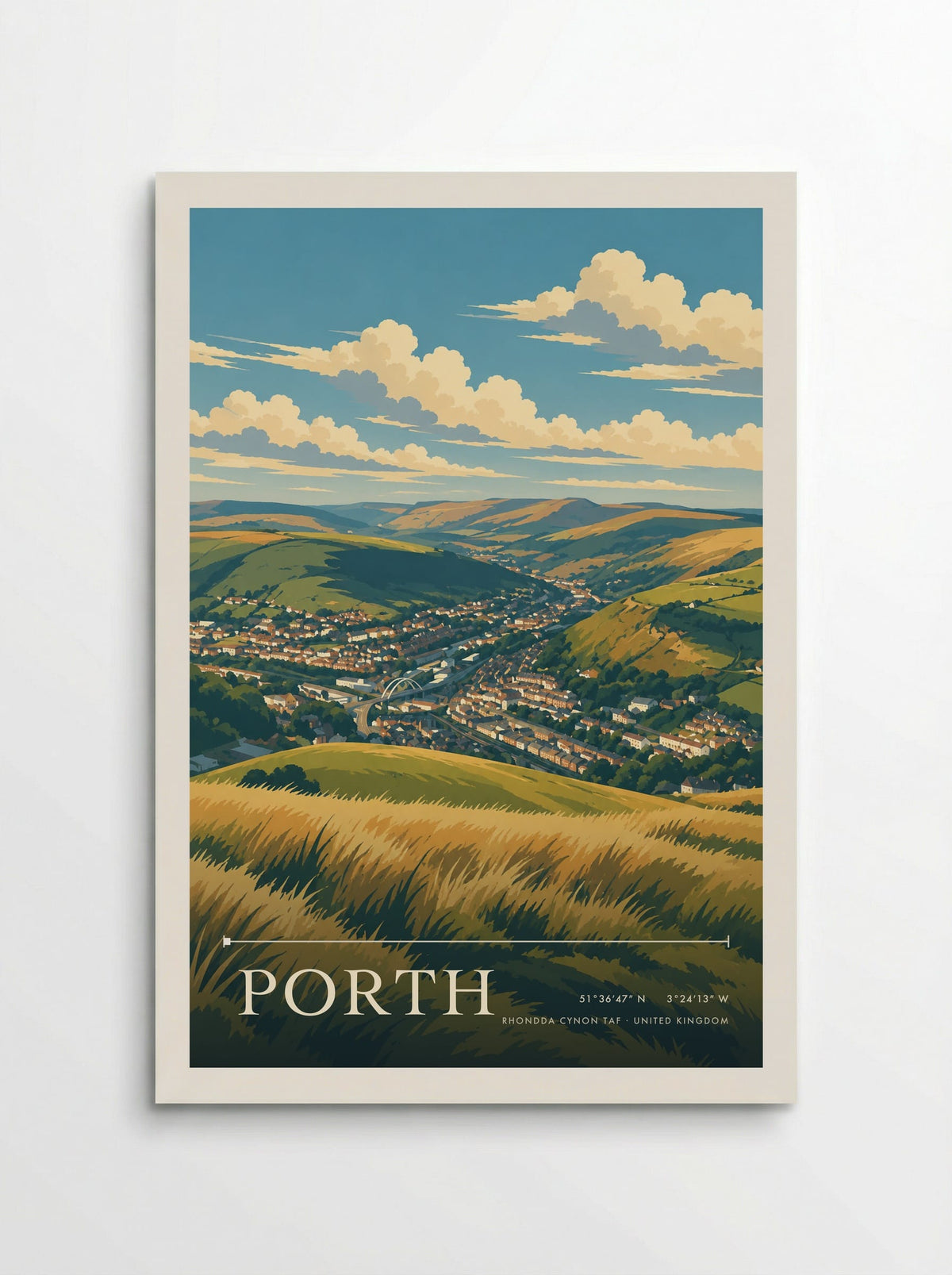 Porth, Rhondda Cynon Taf | Travel Poster - Poster
