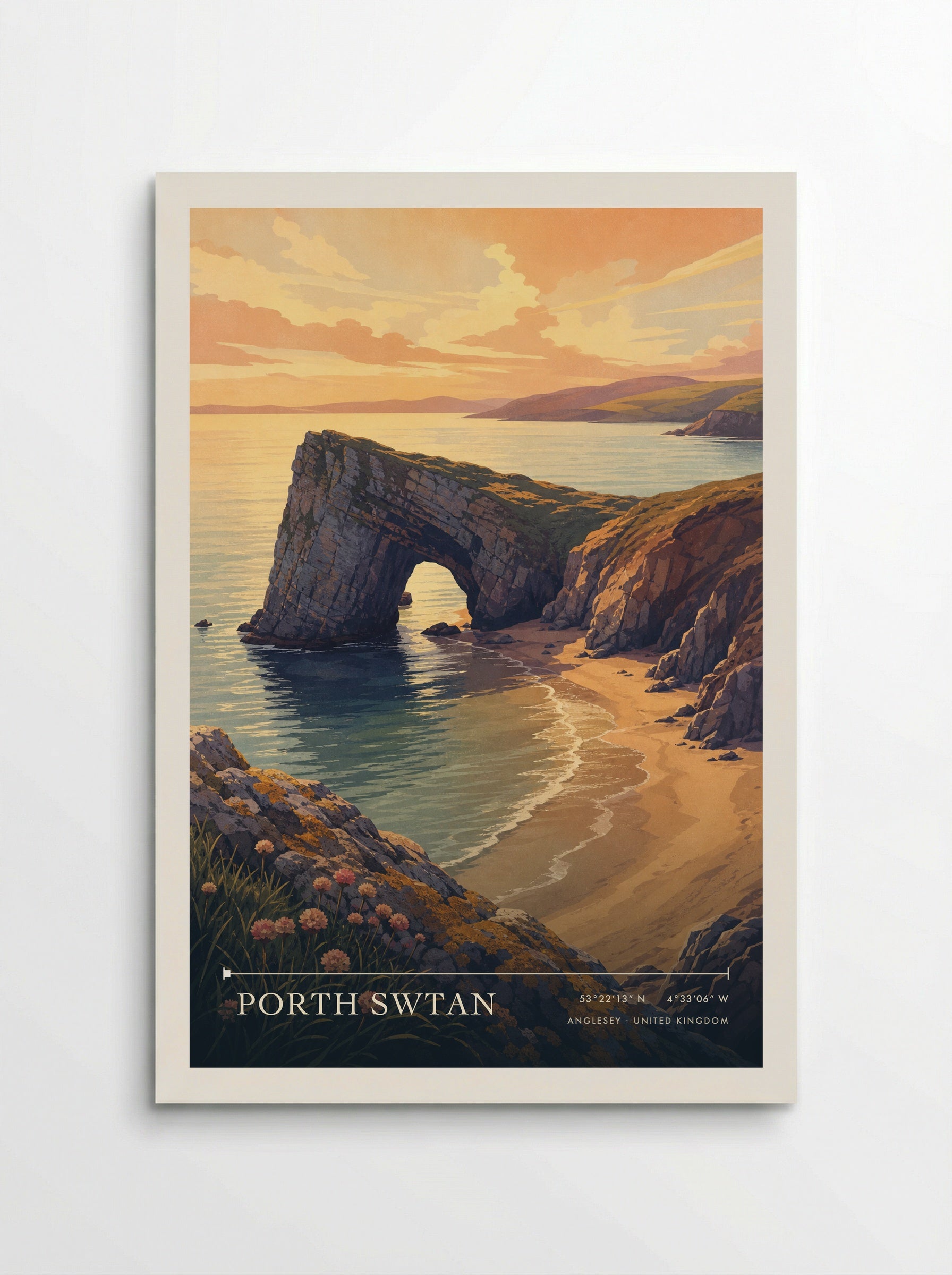 Porth Swtan Anglesey United Kingdom Travel Poster - Poster