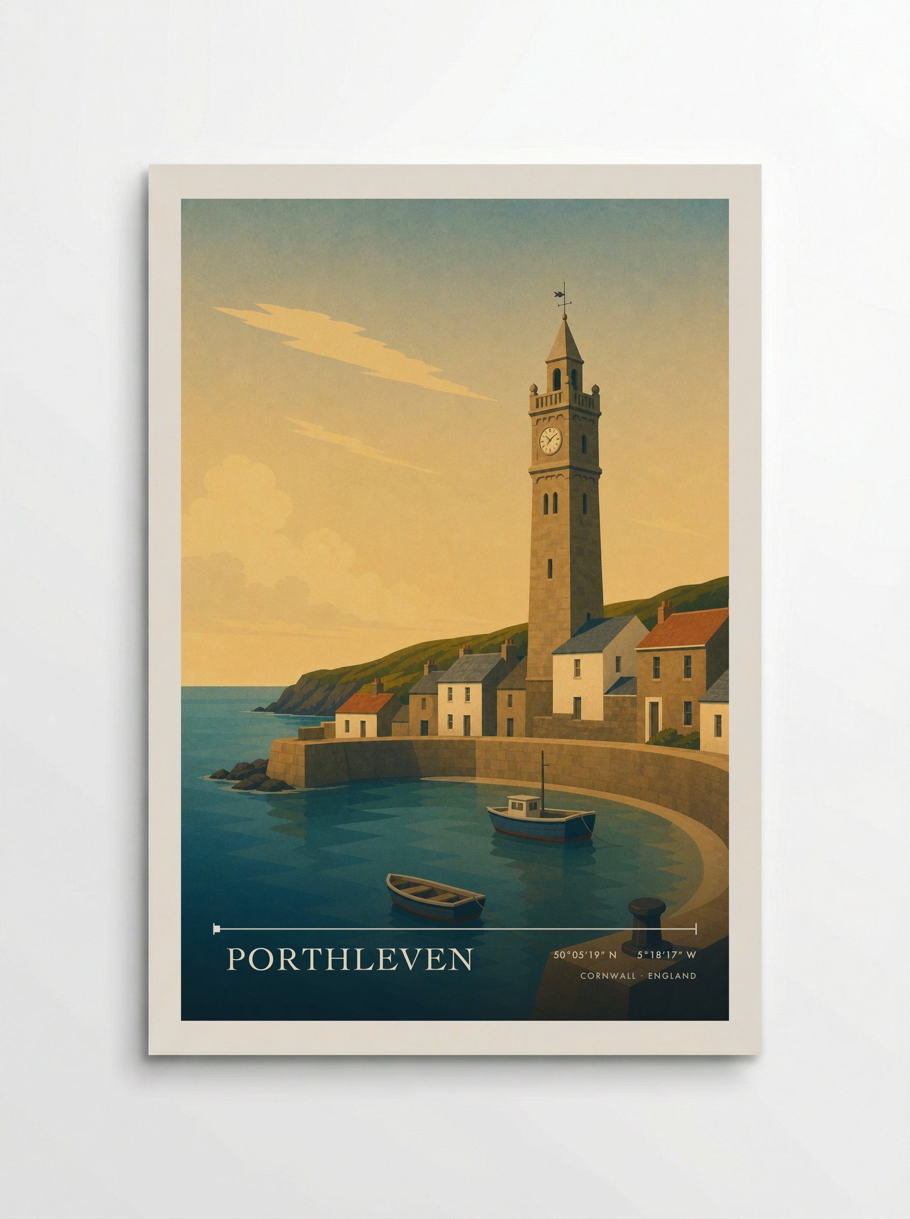 Porthleven Cornwall England Travel Poster - Poster