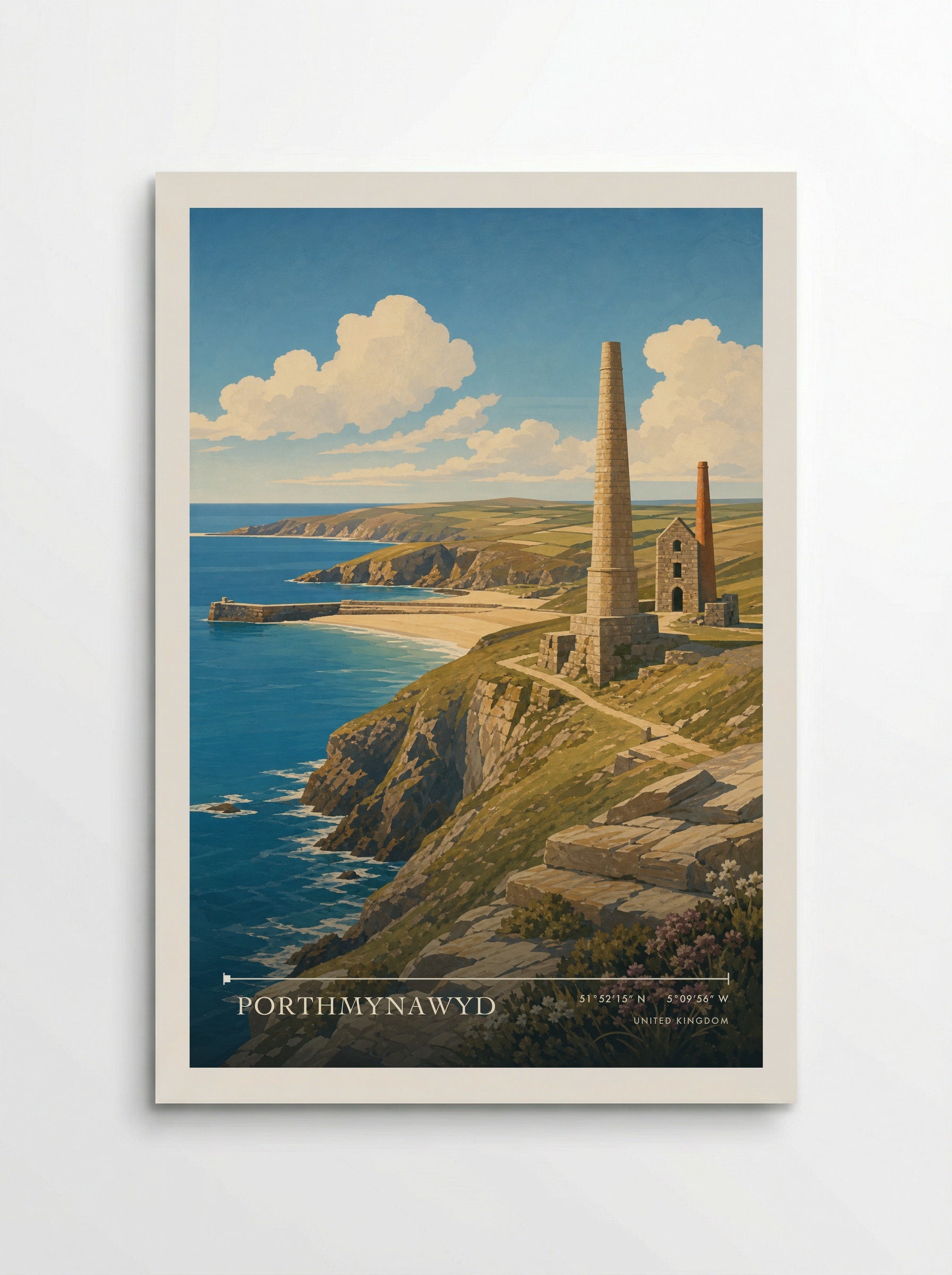 Porthmynawyd United Kingdom Travel Poster - Poster