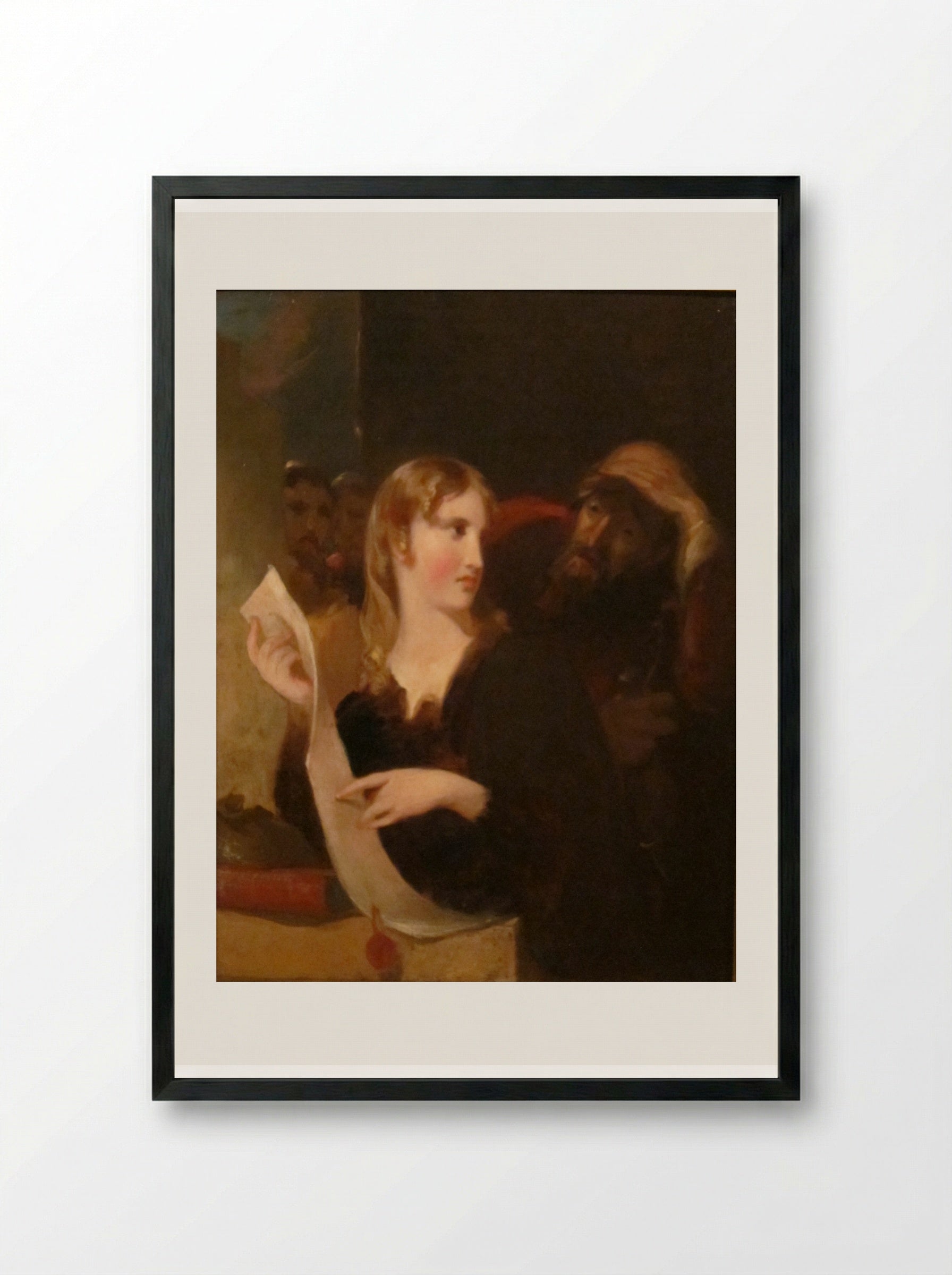 Portia, Merchant of Venice - Thomas Sully - Framed Print Black