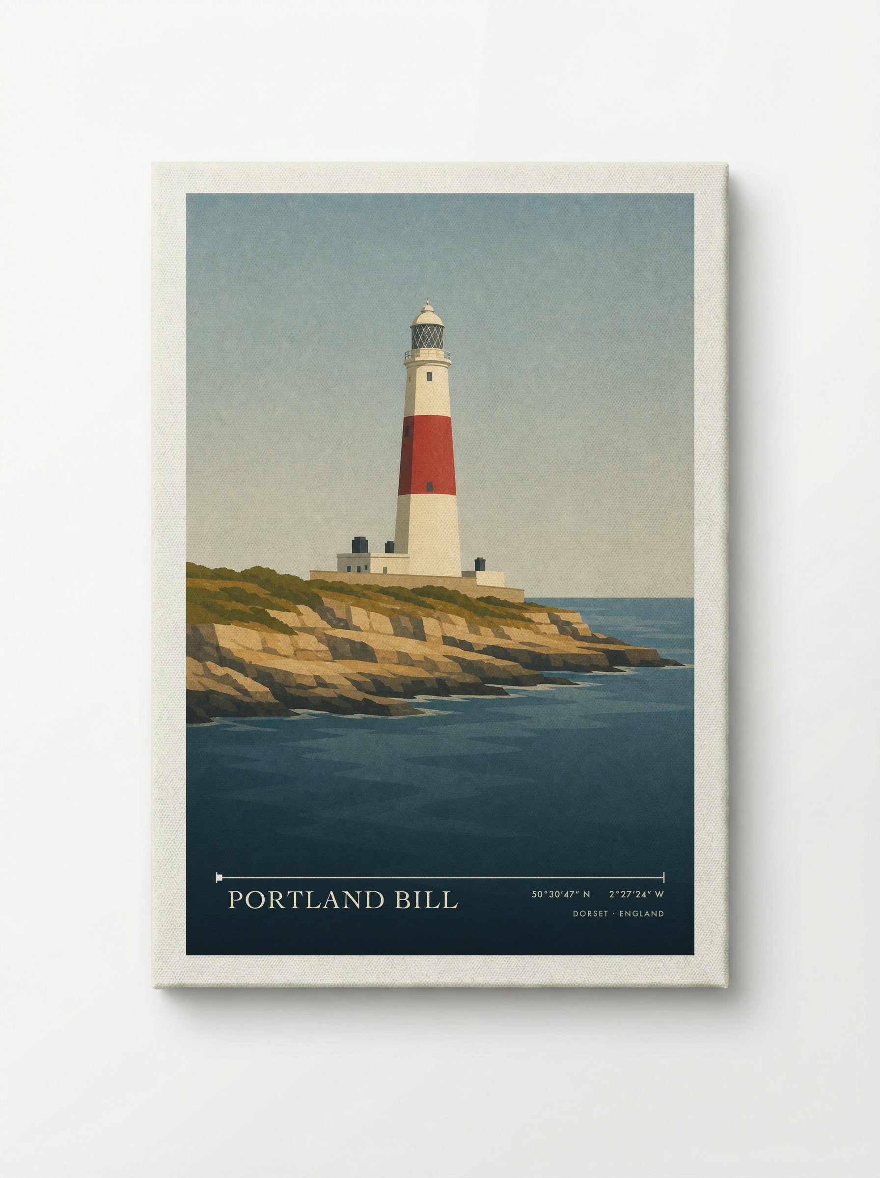 Portland Bill Dorset Travel Poster - Canvas