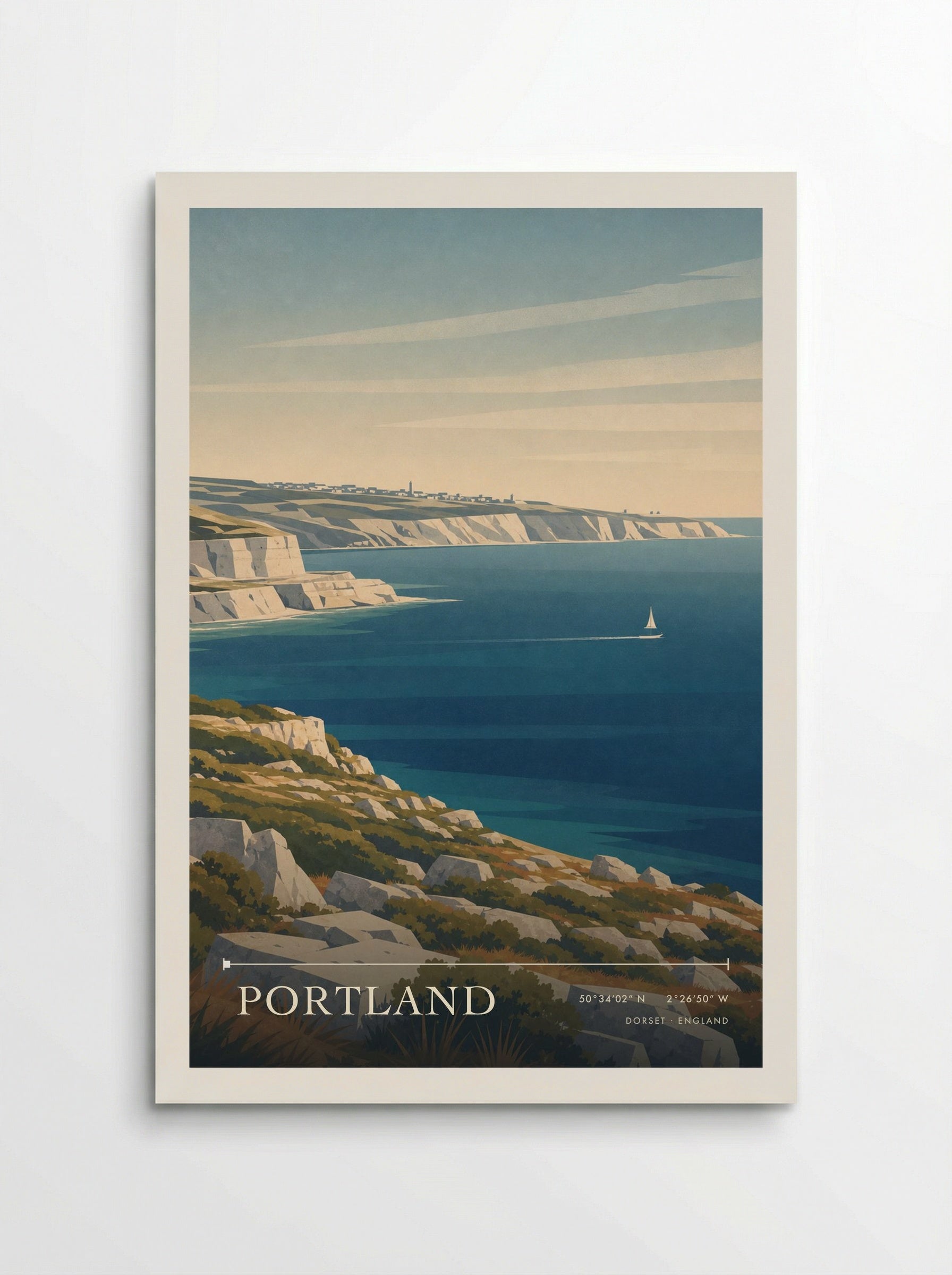 Portland Dorset England Travel Poster - Poster