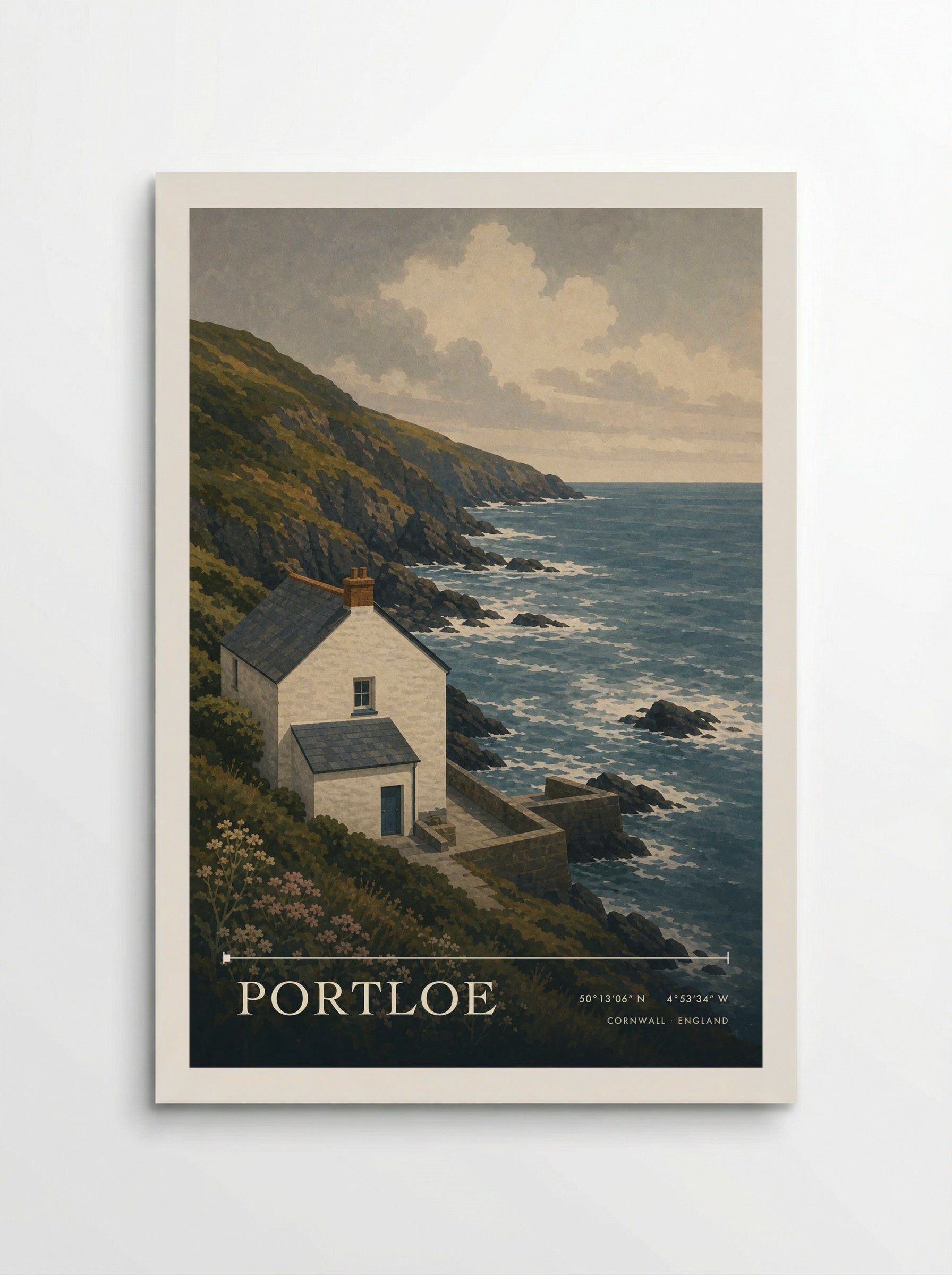 Portloe Cornwall England Travel Poster - Poster