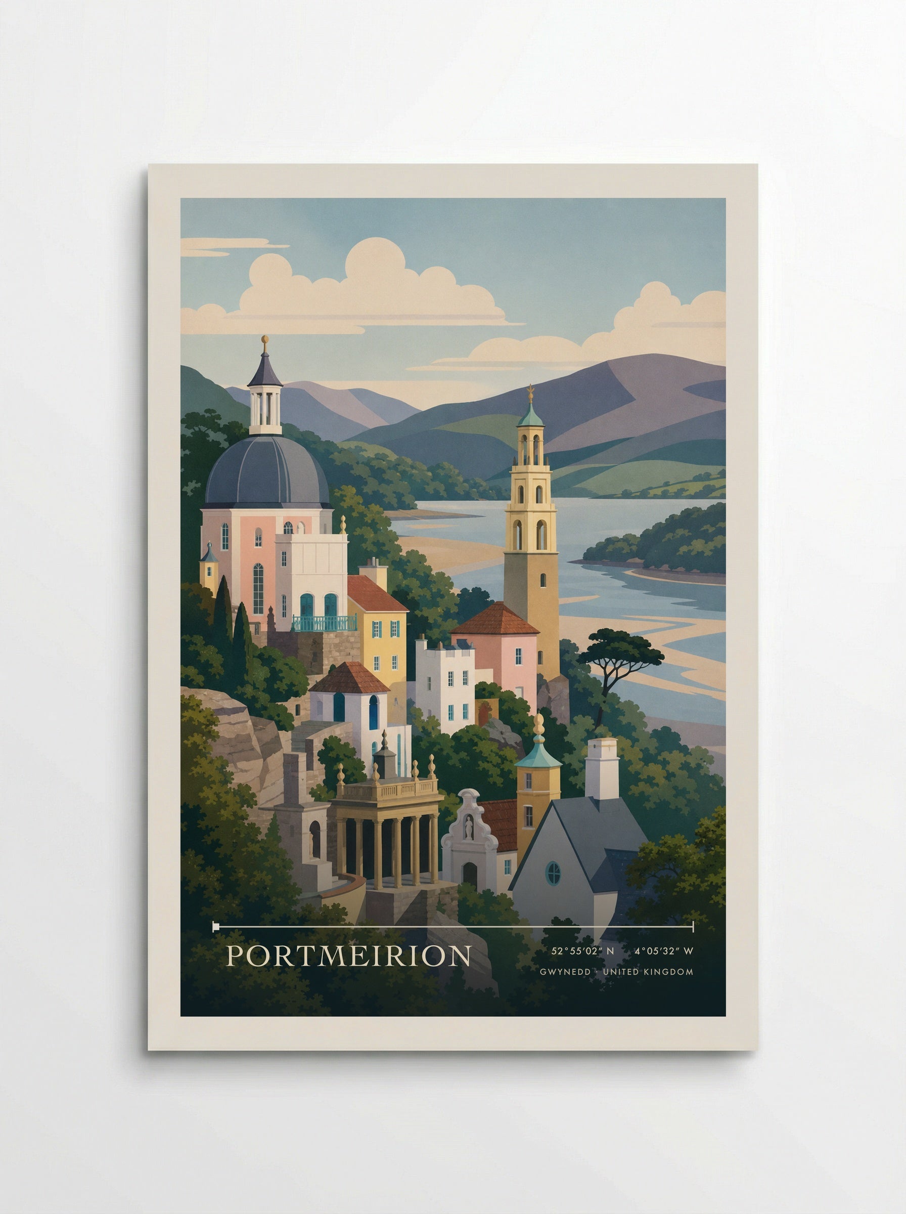 Portmeirion Gwynedd United Kingdom Travel Poster - Poster