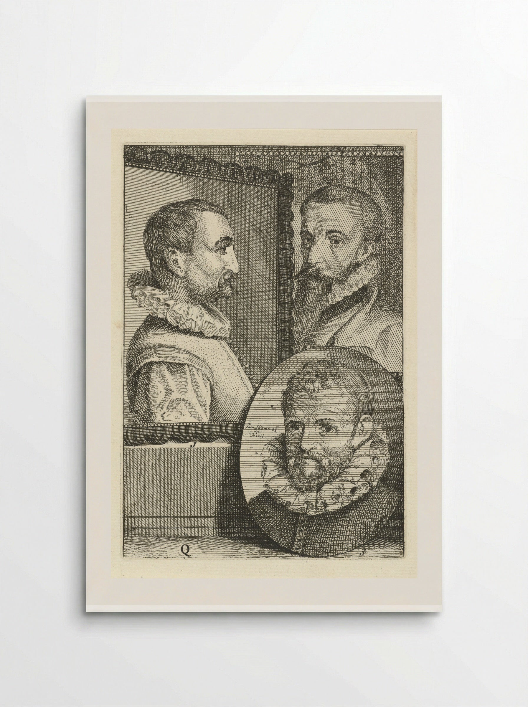 Portrait Study of Joost van den Vondel - Cornelis Visscher - Poster