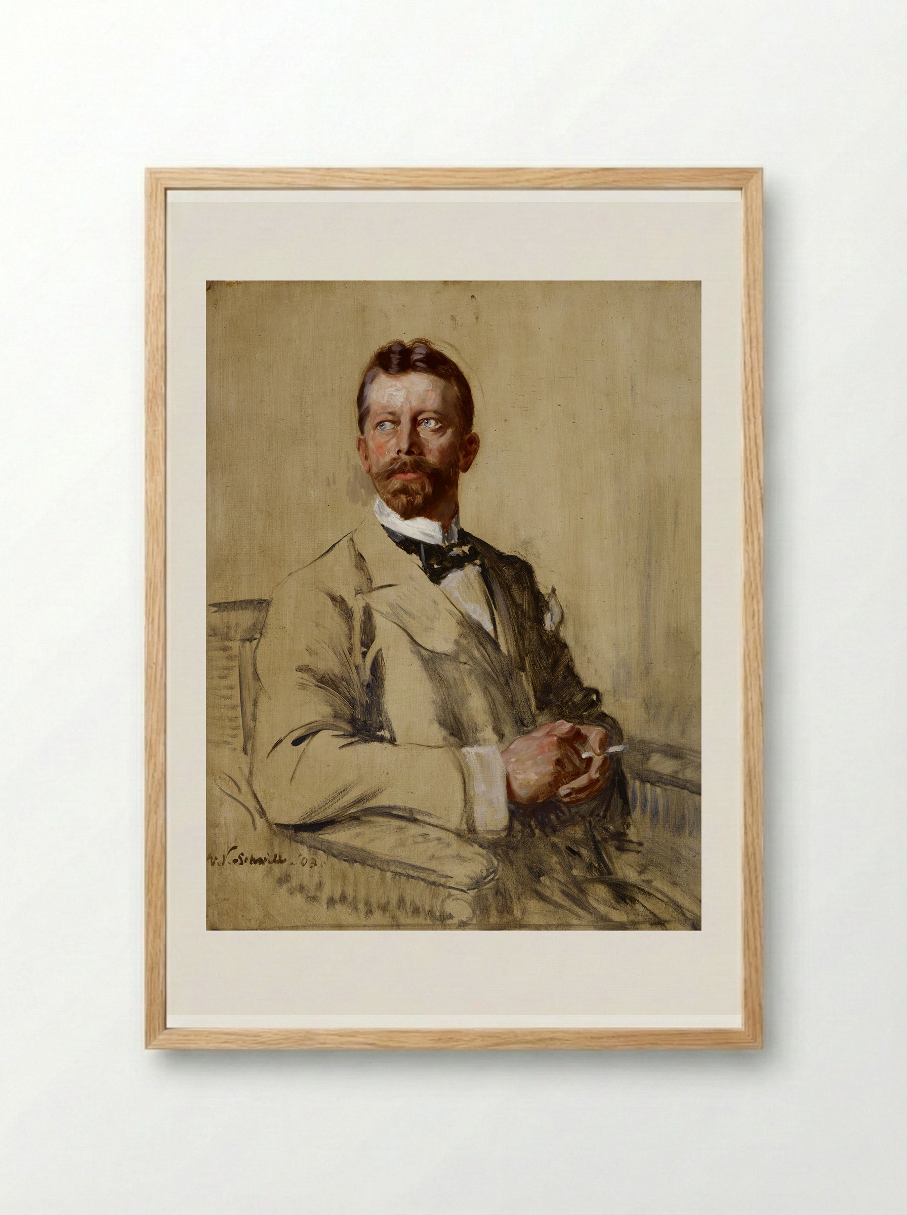 Portrait (William Valentine Schevill) - William Valentine Schevill - Framed Print Wood