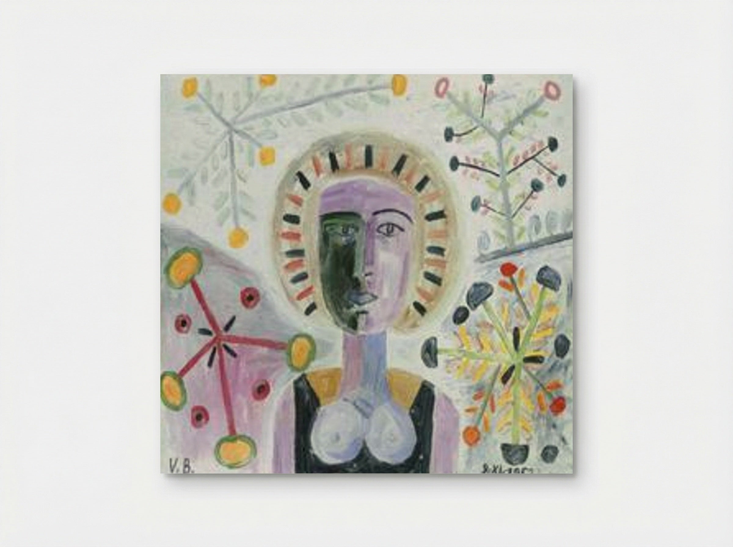 Portrait aux fleurs - Victor Brauner - Poster