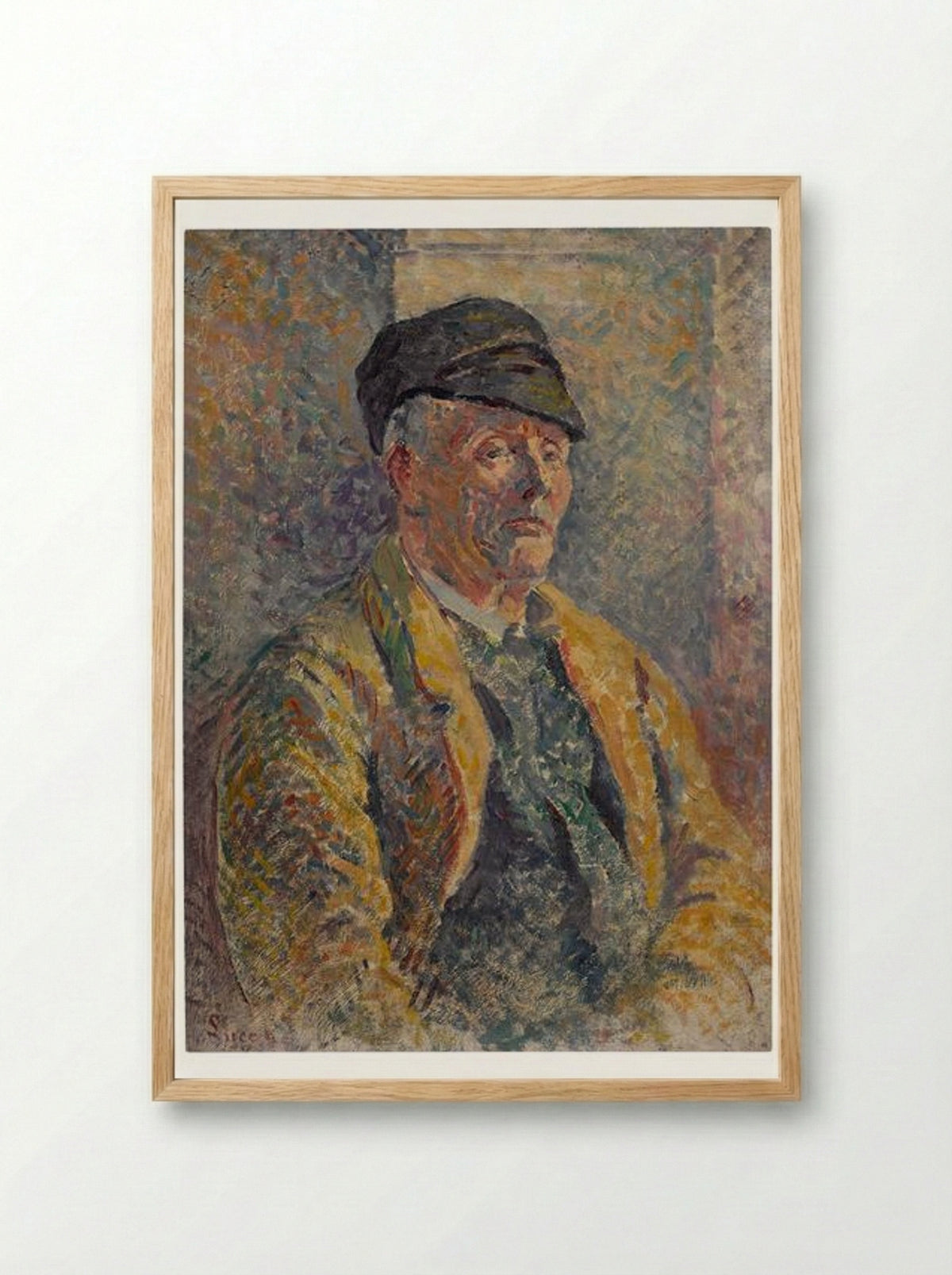 Portrait d'un Paysan - Maximilien Luce - Framed Print Wood