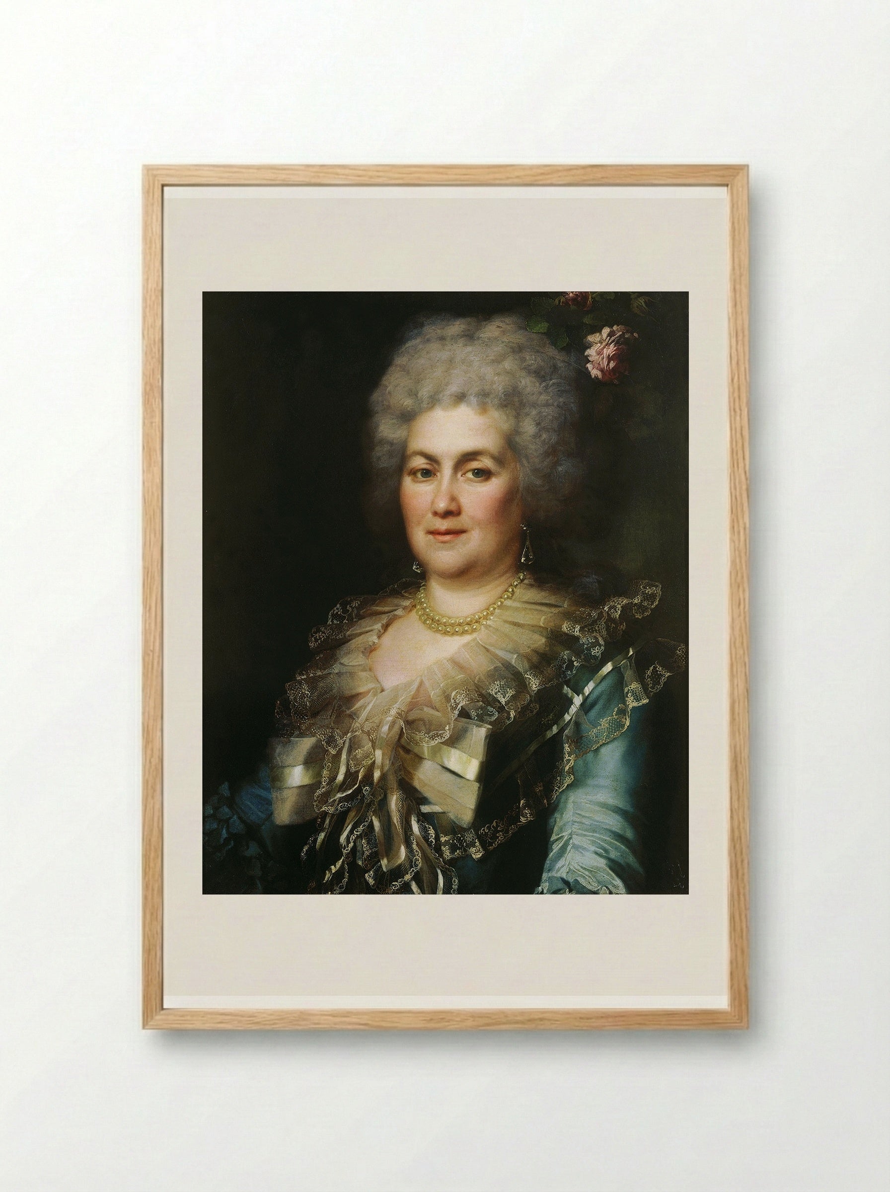Portrait of A. A. Gubareva - Dmitry Levitzky - Framed Print Wood
