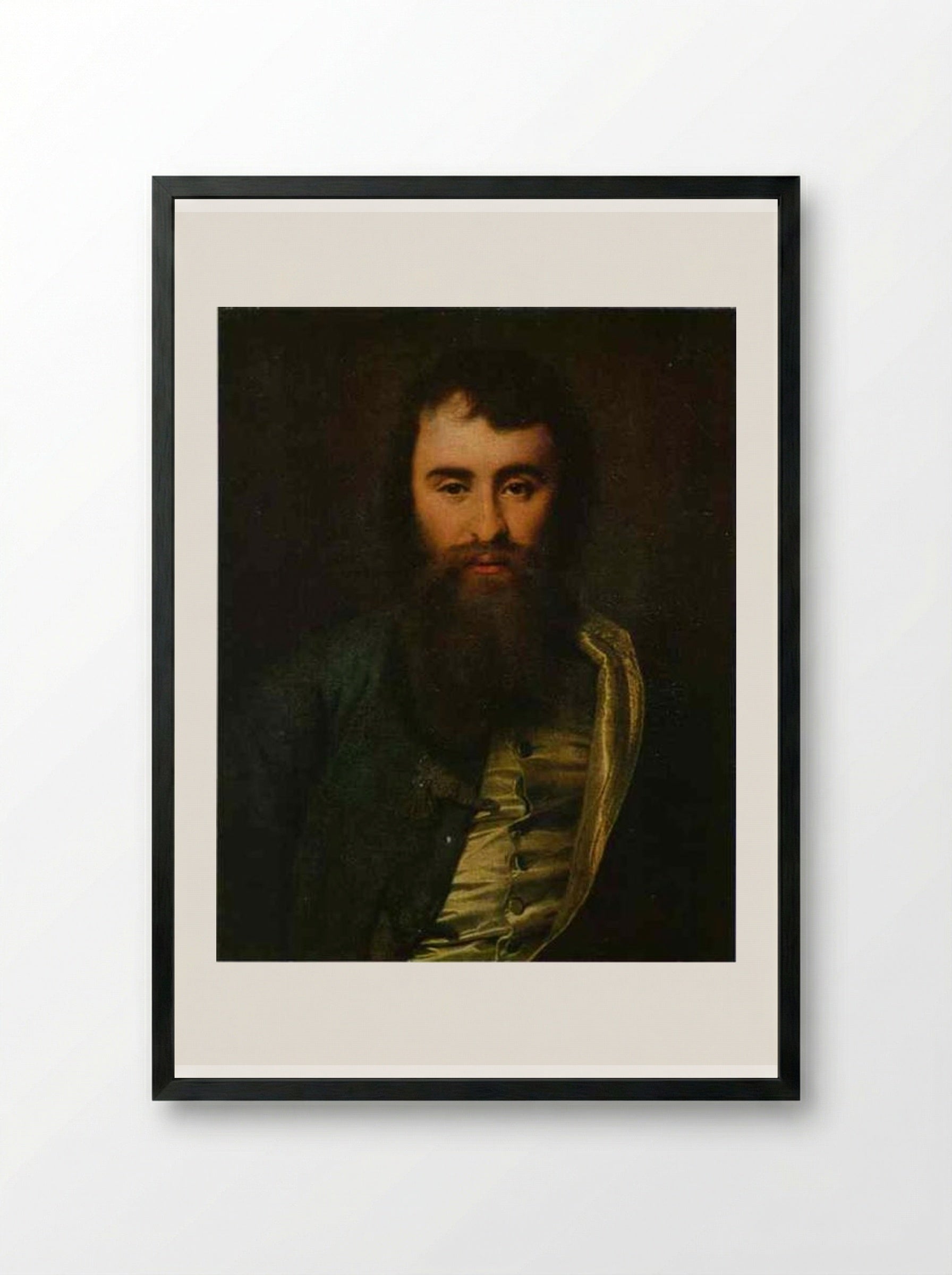 Portrait of A. I. Borisov - Dmitry Levitzky - Framed Print Black