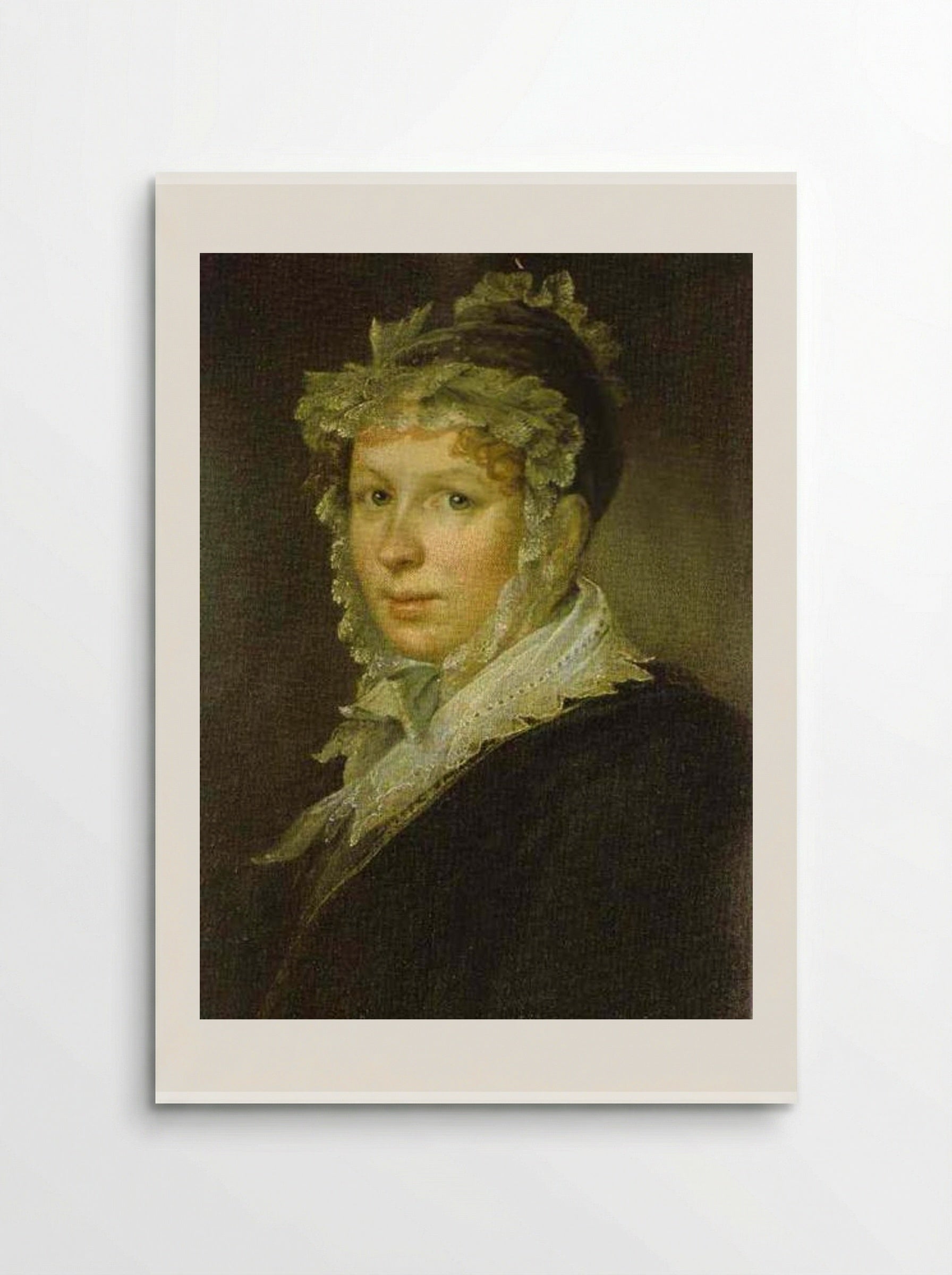 Portrait of A. I. Tropinina, the Artist's Wife - Vasily Tropinin - Poster